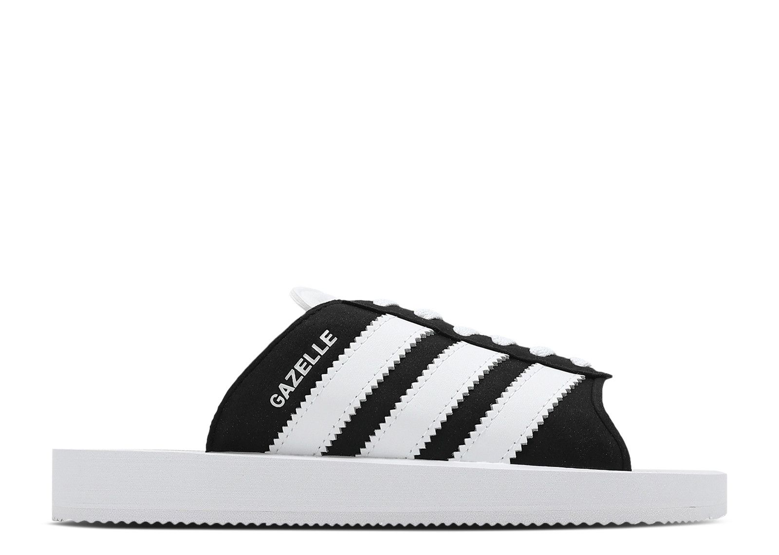 ◆adidas◆ Gazelle Beach Black White JQ7421 Wmns Gazelle Beach Slides 'Black White' - Adidas - JQ7421