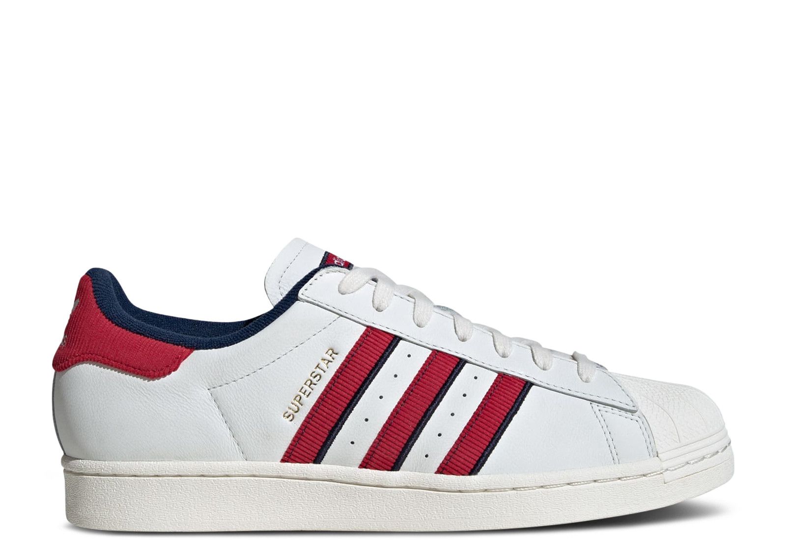 Adidas Superstar 'White Team Victory Red Indigo'