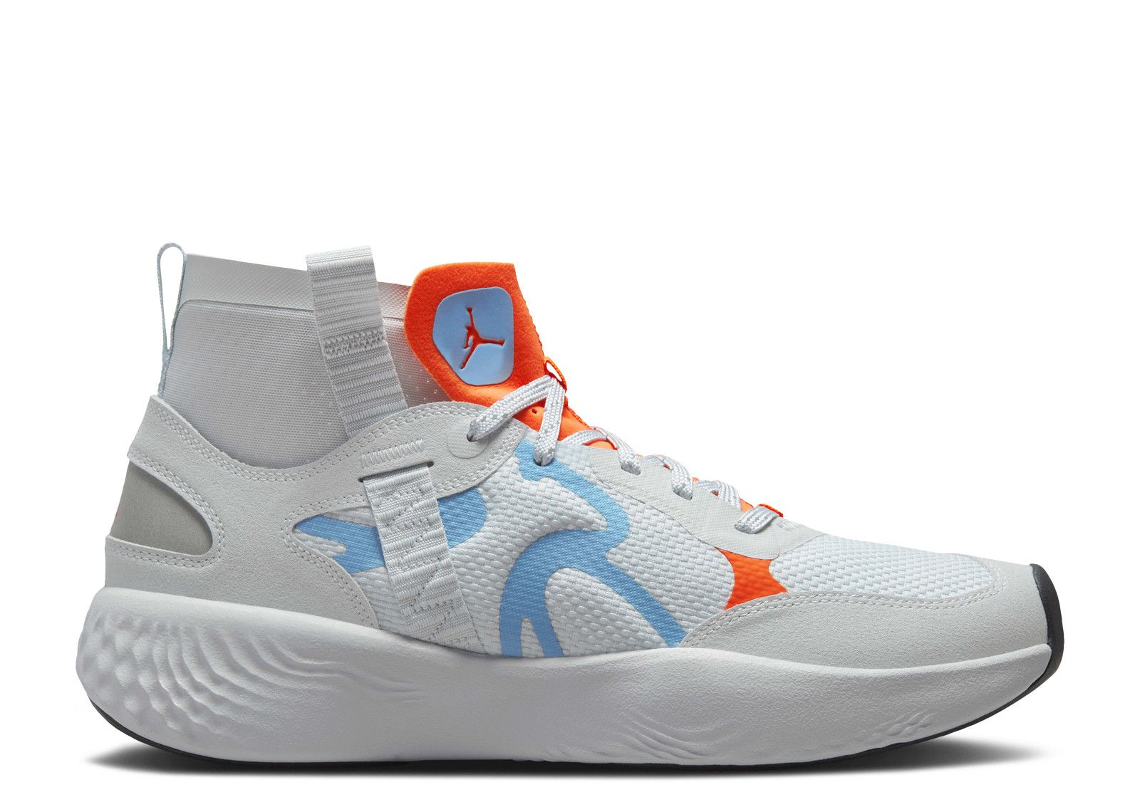 Jordan Delta 3 Mid 'Pure Platinum Chambray Total Orange'