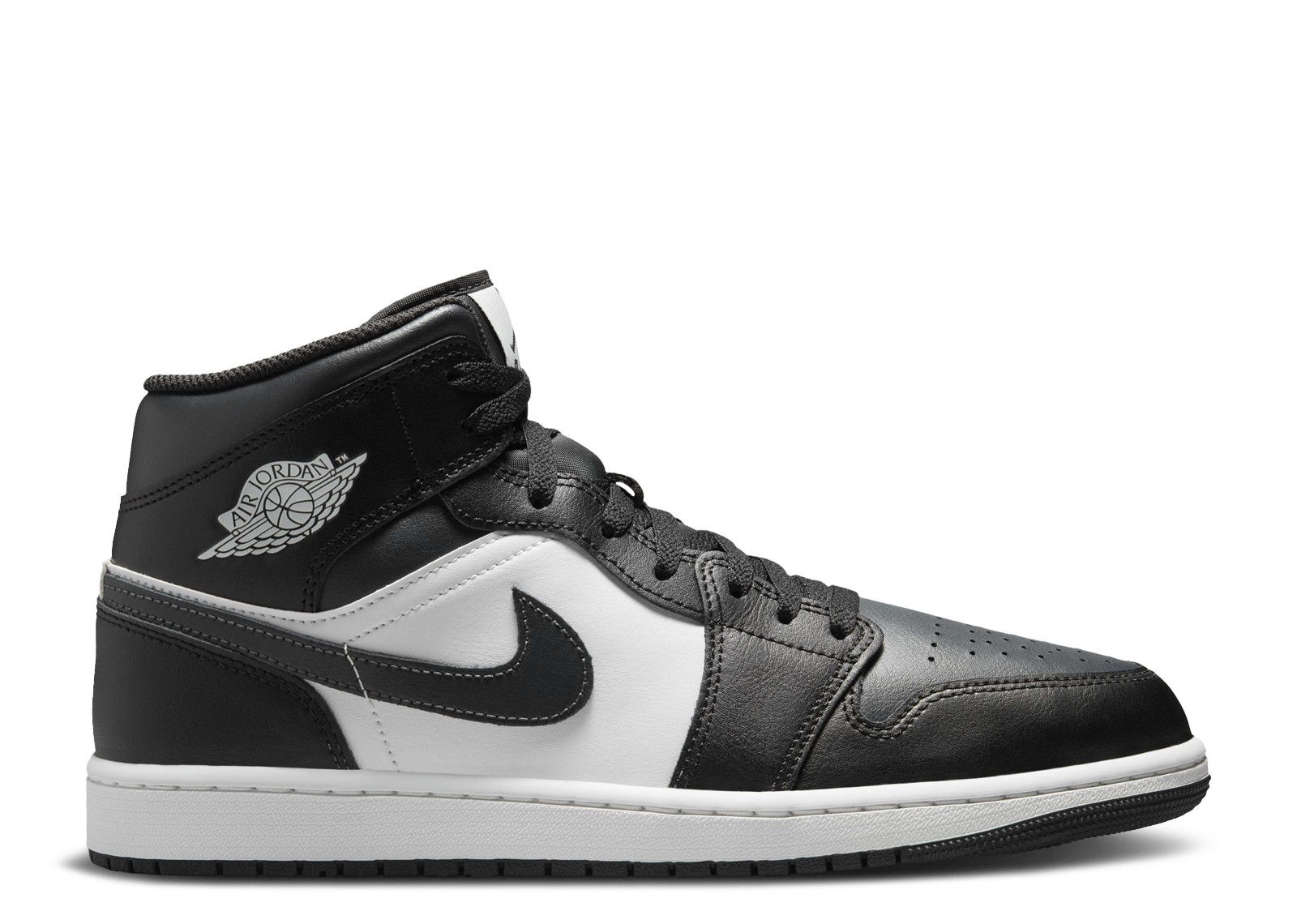 国内配送 NIKE AIR JORDAN 1 MID BLACK/OFF NOIR-SUMMIT WHITE Jordan 1 Mid 'Off Noir Toe' - Air Jordan - DQ8426 010