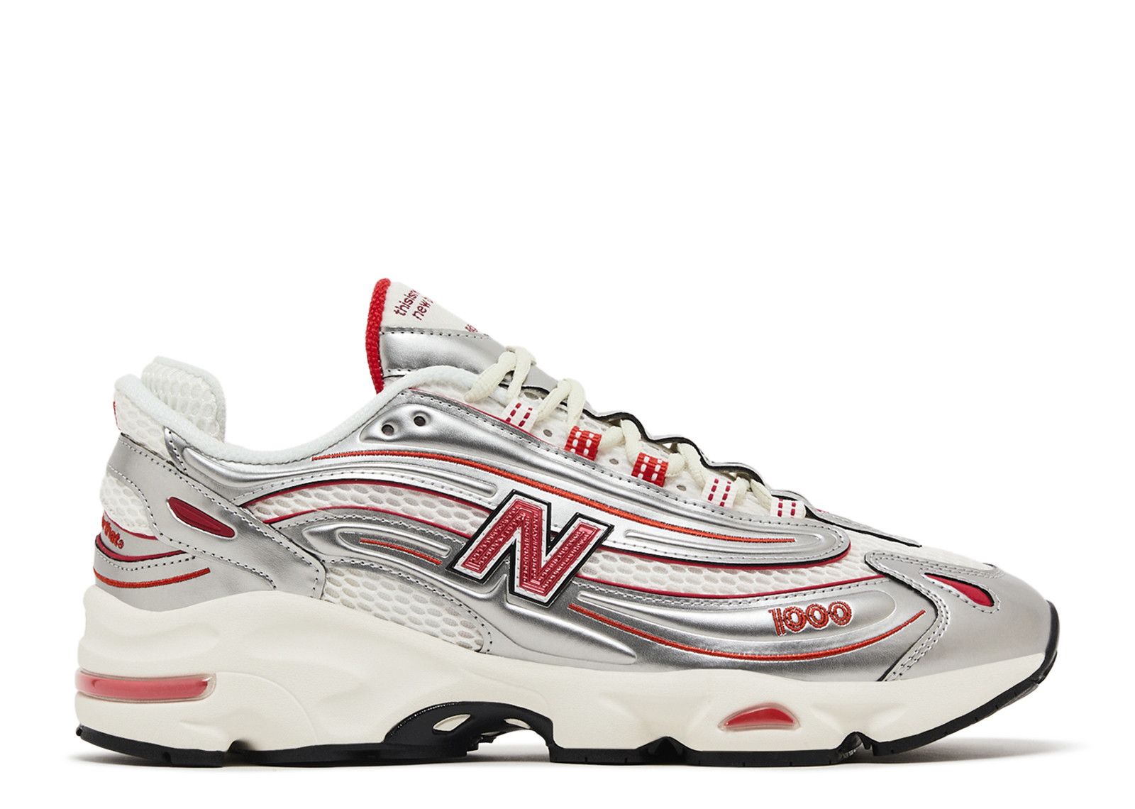 New Balance thisisneverthat x 1000 'Metallic Silver Red'