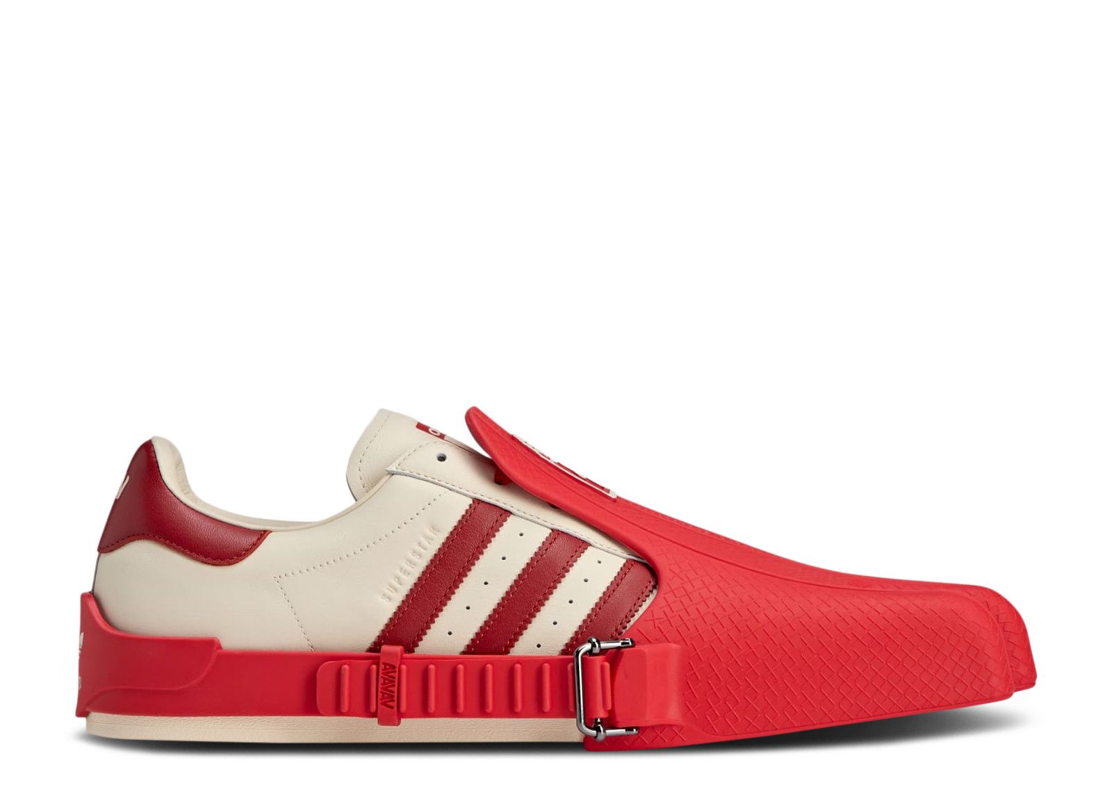 adidas - x Avavav Superfinger Superstar Sneaker in Better Scarlet & Off White - JP7142 5.5