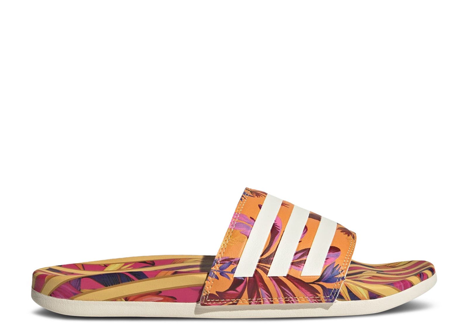 Adidas Wmns Adilette Comfort Sandal 'Bright Orange Tropical Print'