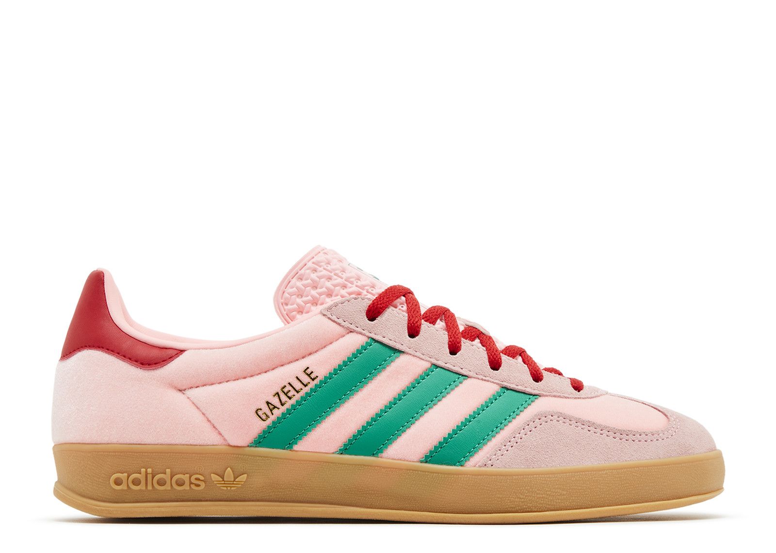 ◆adidas◆ Gazelle Indoor Pink Green JI2713 adidas WMNS Gazelle Indoor - Court Green / Glow Pink / Gum