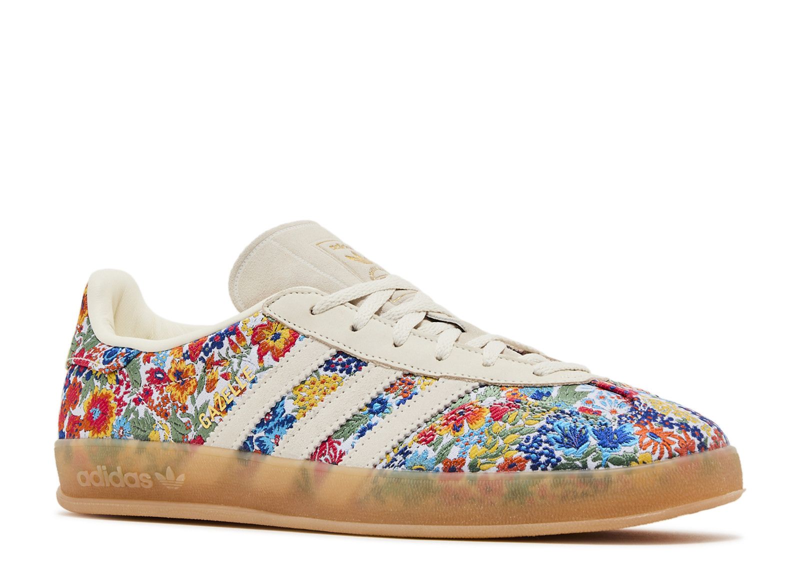 adidas × Liberty Gazelle Indoor フローラル刺繍 JP5309 adidas Gazelle Indoor x Liberty London Shoes - White | Free