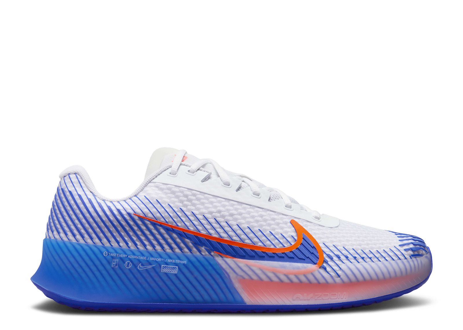 Nike Court Air Zoom Vapor 11 HC White Royal Tennis Shoes Mens Sz 11.5 DR6966-105 Buy NikeCourt Air Zoom Vapor 11 Men main image 4