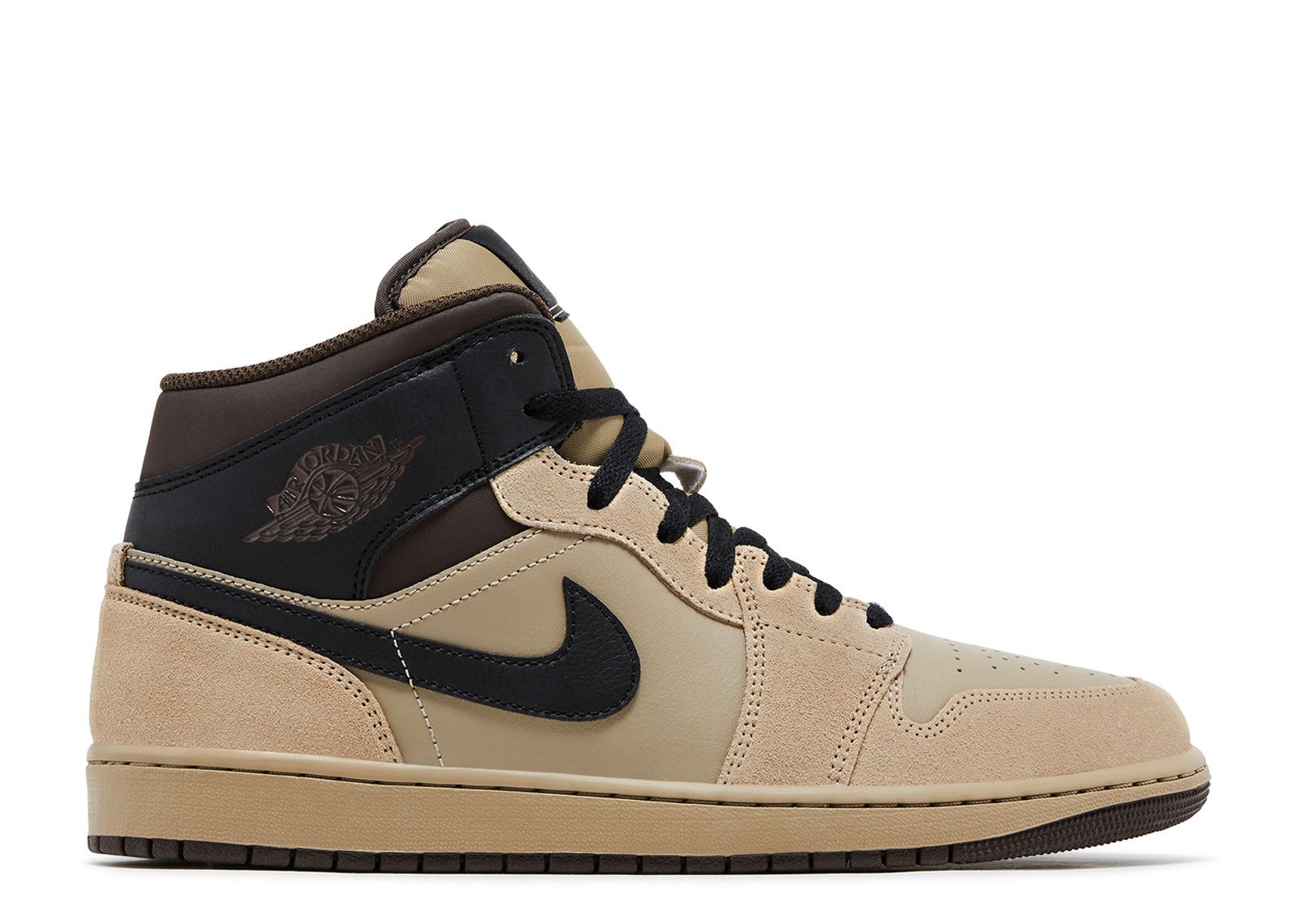 Jordan 1 Mid 'Khaki Black'
