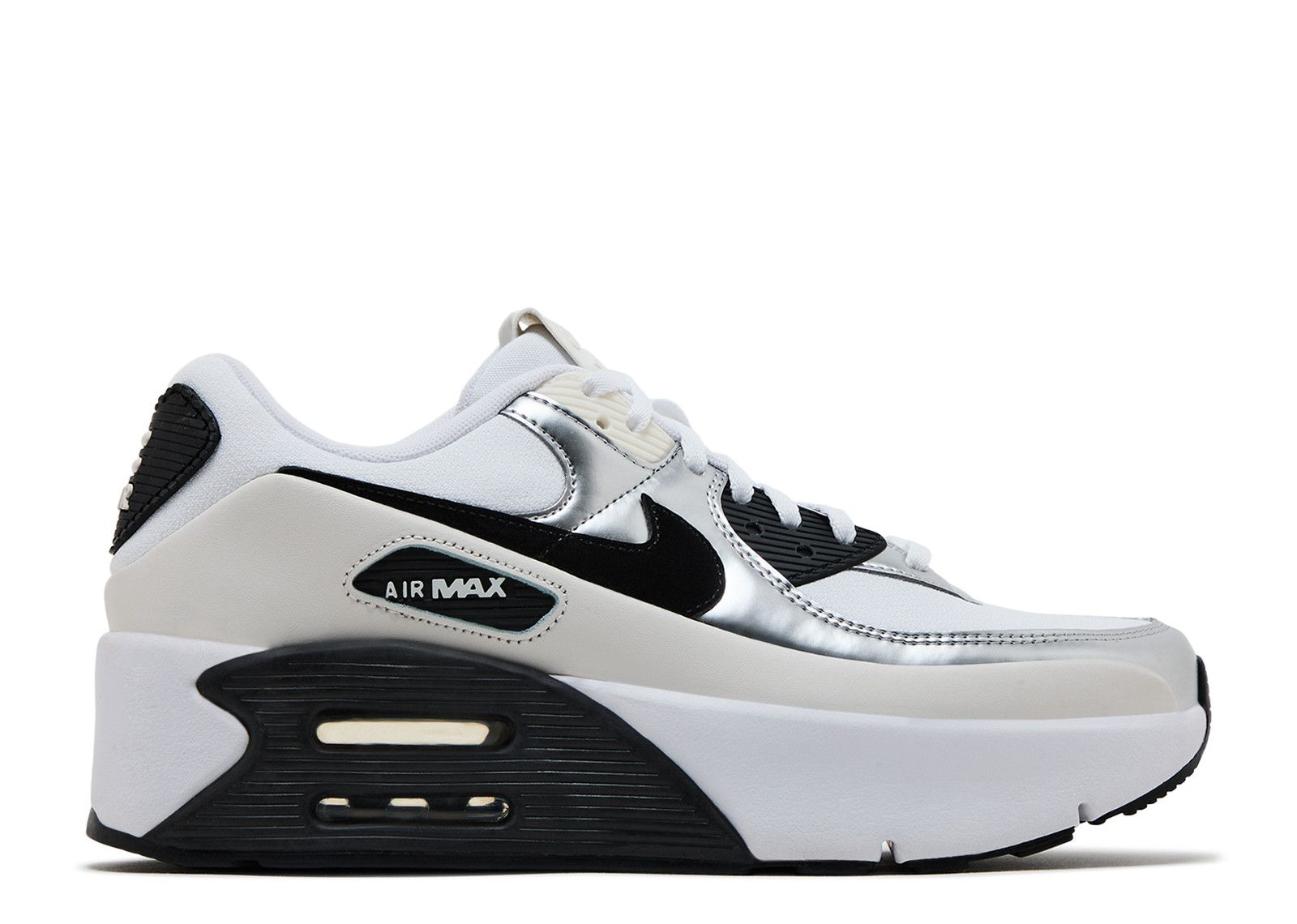 シューズ・サンダルその他 Nike Air Max 90 LV8 Women's Shoes IB0170-100 Wmns Air Max 90 LV8 'Phantom Metallic Silver Black' - Nike