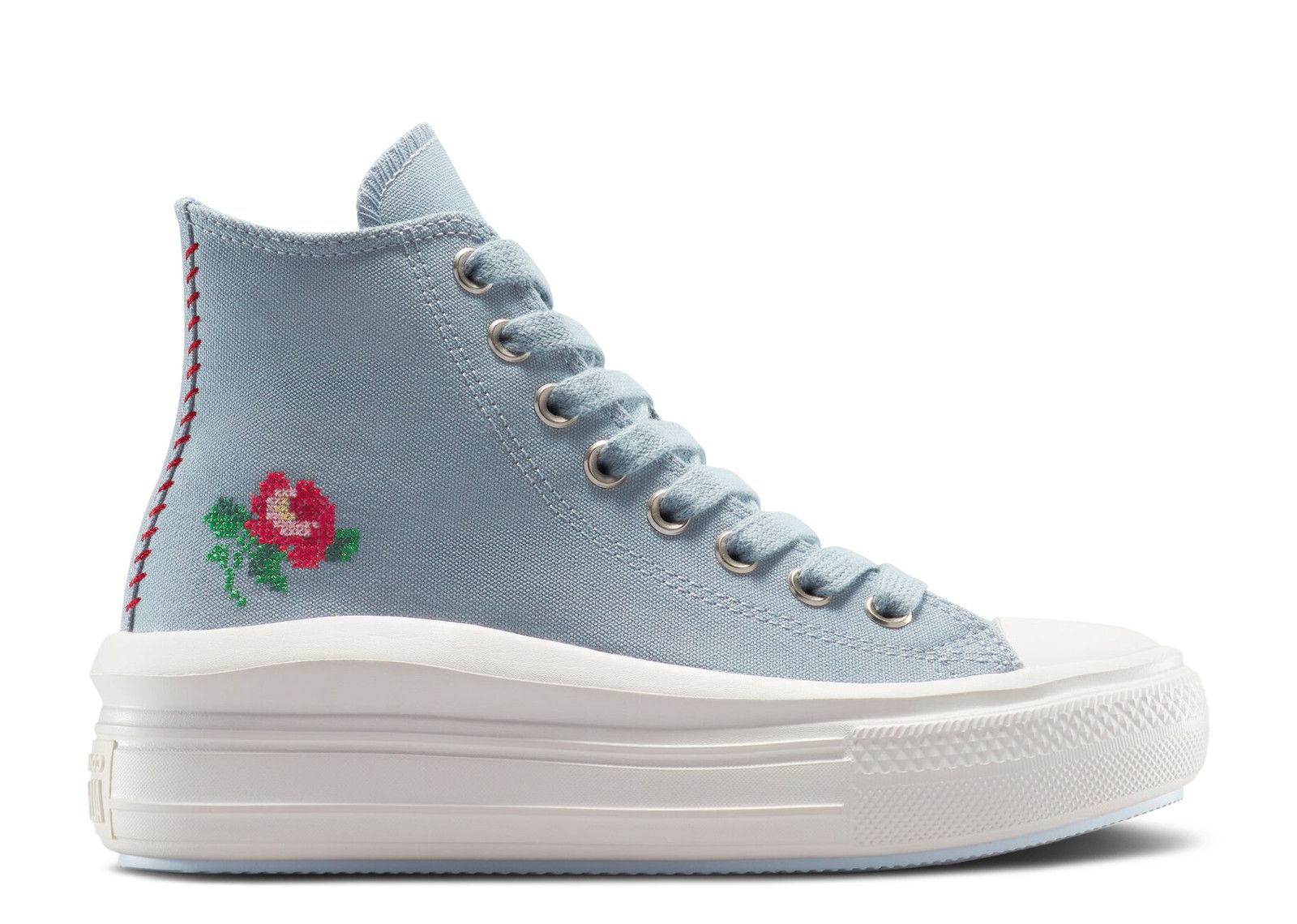 Wmns Chuck Taylor All Star Move Platform High 'Cross Stitch Roses