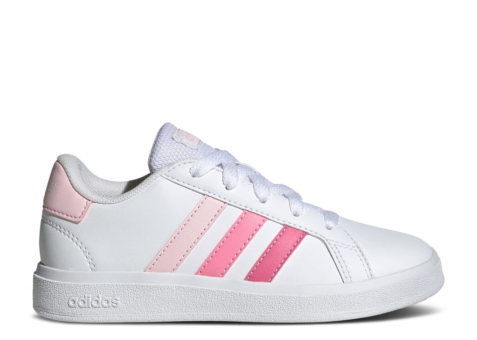Adidas Grand Court Lace-Up K 'White Pink Fusion'