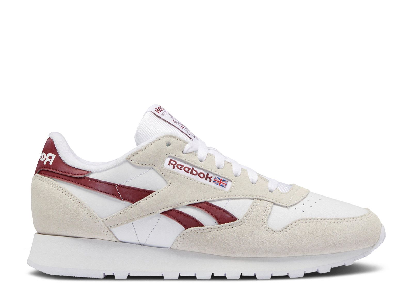 Reebok Classic White and Burgundy Sneakers Amazon.com | Reebok Women main image 3