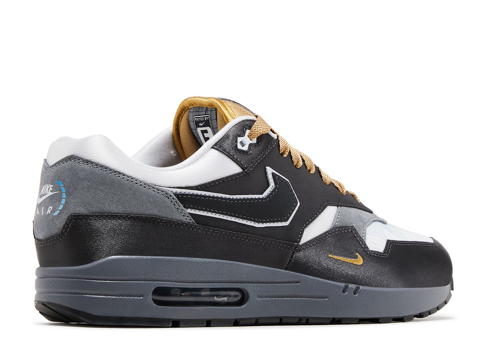 Nike Air Max 1 Custom Shoes - Size M 8.5 / W 10 - Black & Yellow RARE? Nike Air Max 1 Essential Leather Black Amarillo  main image 4