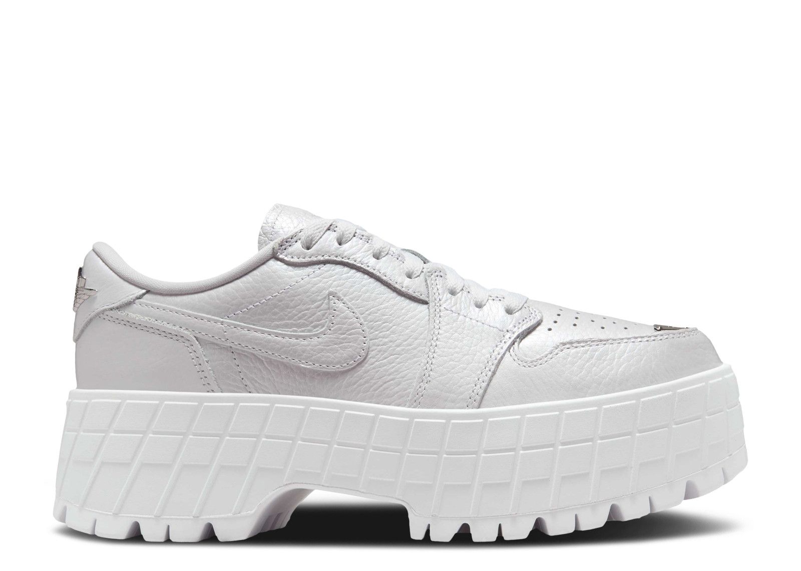 Wmns Jordan 1 Low Brooklyn 'White Metallic Silver'