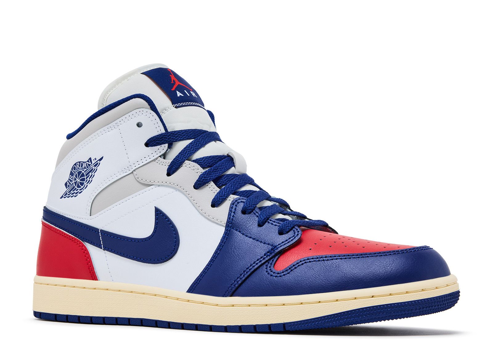 red white and blue jordan flights