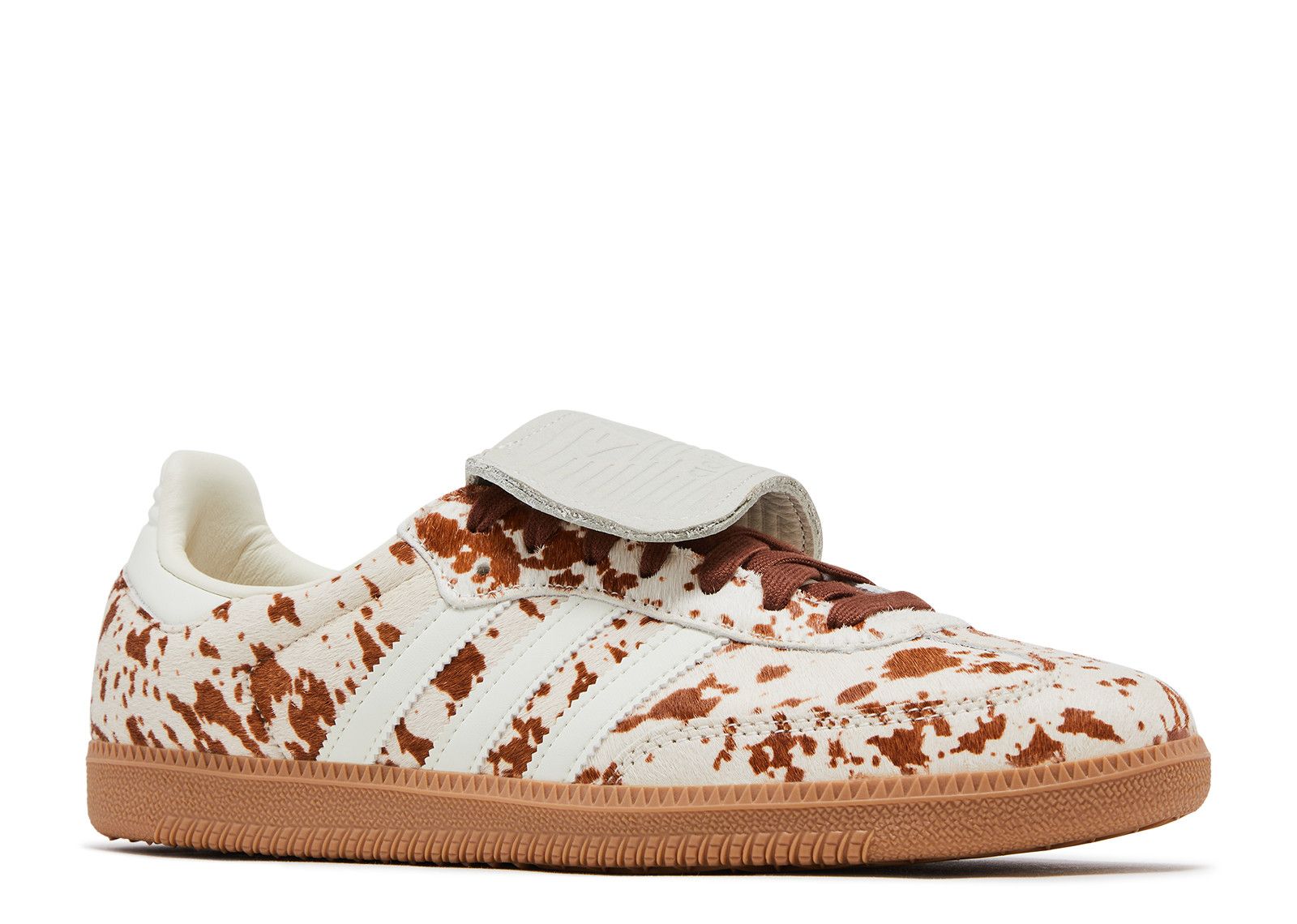adidas Cow Print Samba Long Tongue Shoes - Women's - Off White / Lucid Pink / Gum - 13