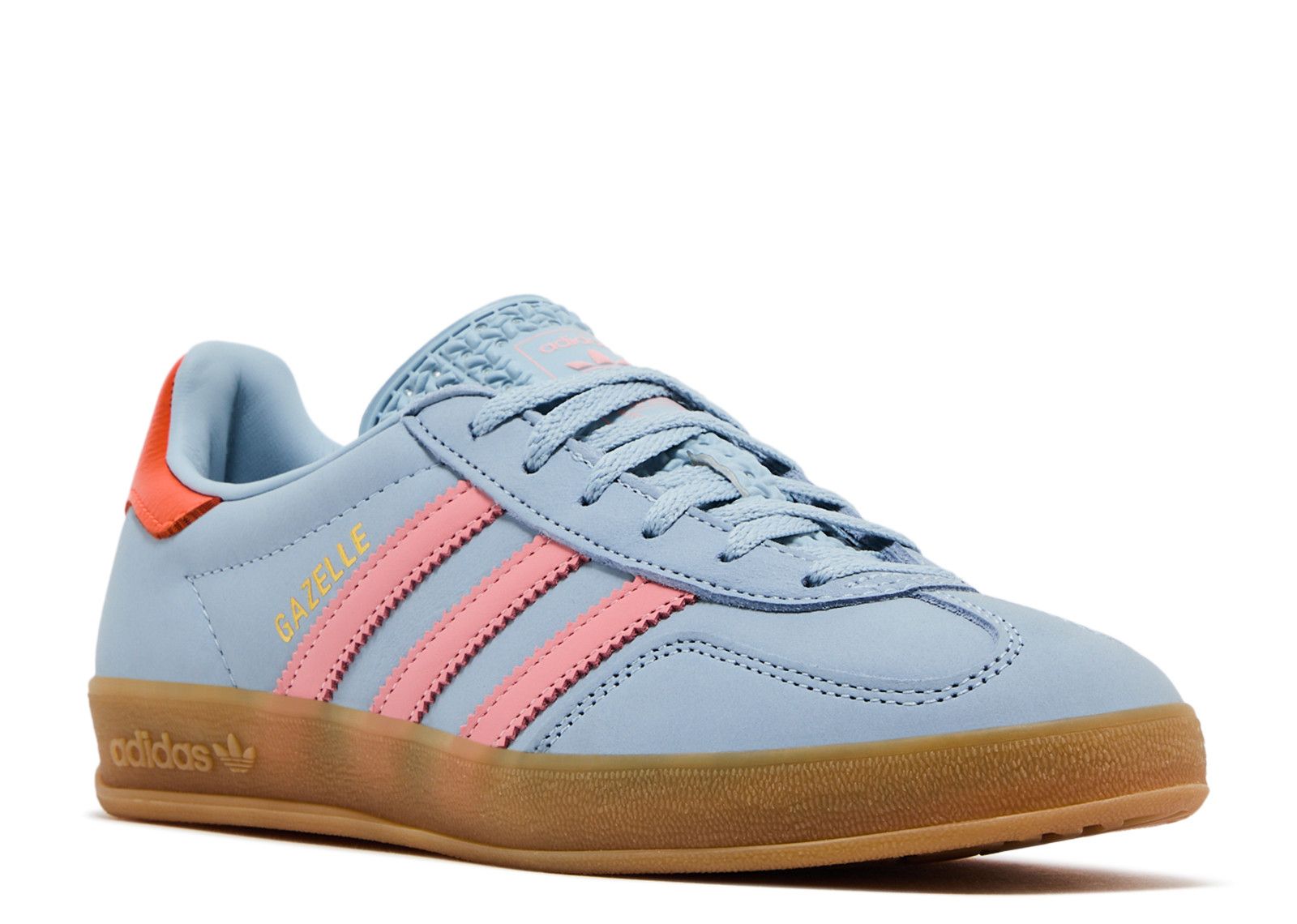 Women's adidas Gazelle Indoor 'Wonder Blue Solar Orange Gum' 7