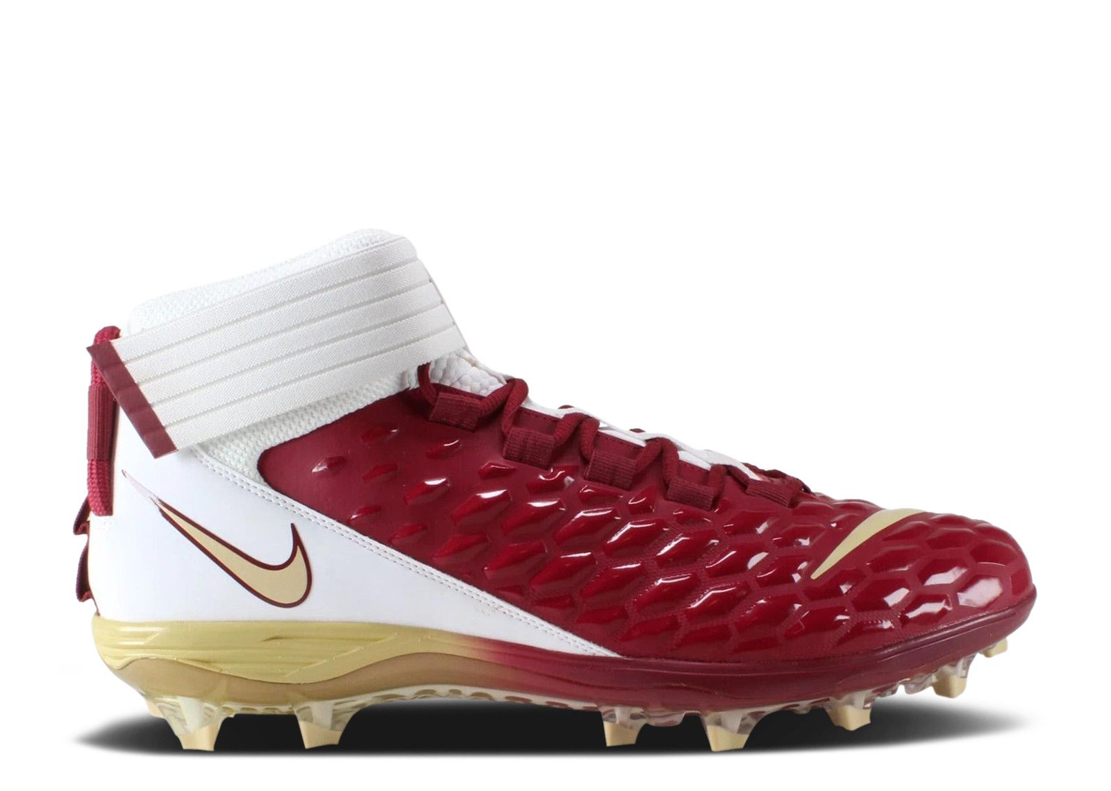 Size 14.5 Wide Nike Force Savage Elite TD Shark White/Orange Football Cleats Nike Force Savage Pro TD Football Cleats AJ6605-107 Men main image 3