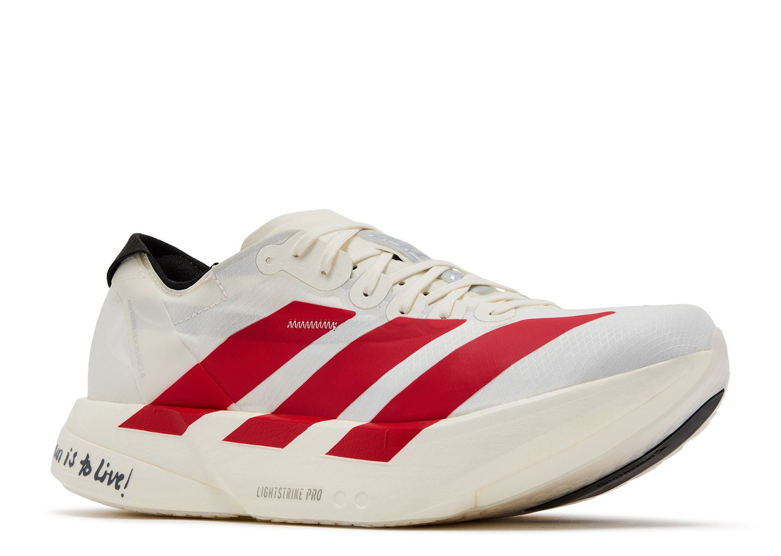 adidas Adizero Adios Pro 4 M Off White / Better Scarlet - Size 9 Men