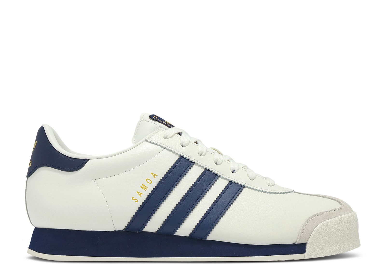 adidas SAMOA White Dark Blue Gold アディダス JQ0047 Adidas Samoa Leather Shoes 'White/Dark Blue' - JQ0047
