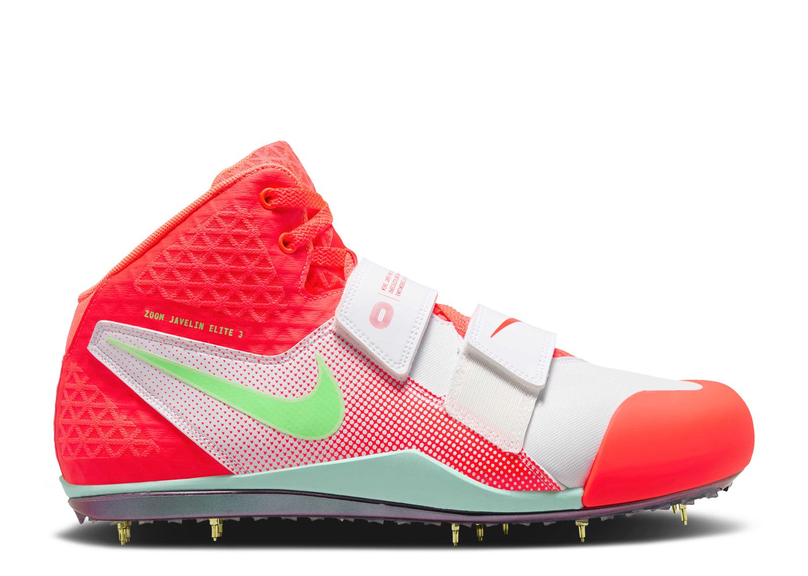 Nike Zoom Javelin Elite 3 \'Bright Crimson Lime Blast\' FZ9626-100 Track Multi Sz Size 15 - Nike Zoom Javelin Elite 3 Bright Crimson Lime  main image 2