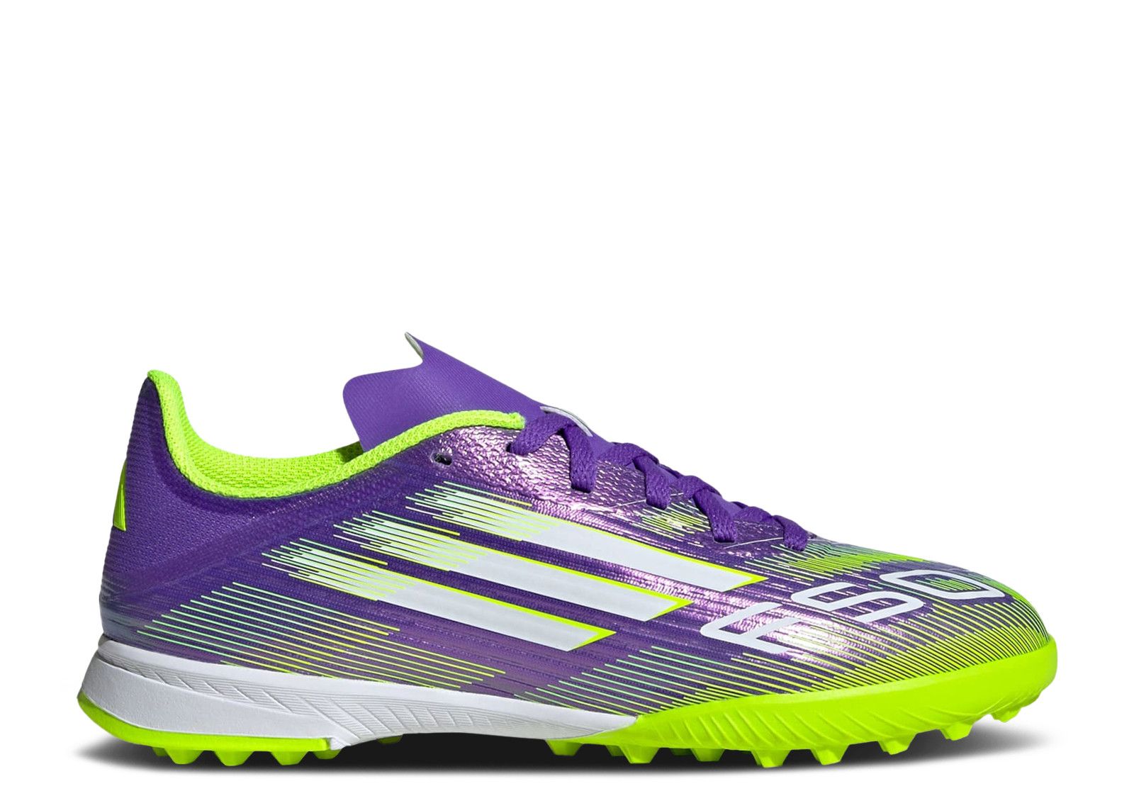 Adidas F50 League TF - Radiant Blaze Pack (Purple/Lemon) - Size 10.5 adidas F50 Club TF Radiant Blaze - Purple Rush/Footwear  main image 2