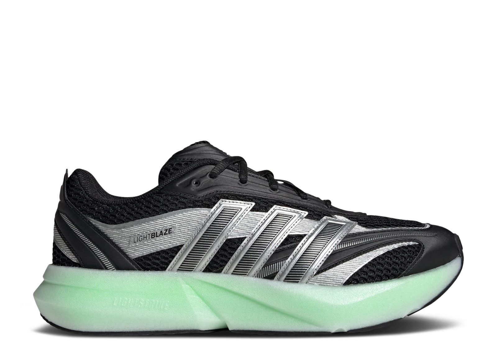 Size 12 - adidas Lightblaze Glow Black Silver Metallic Mens JP6321 adidas Lightblaze Glow Core Black Silver Metallic Green Men  main image 2