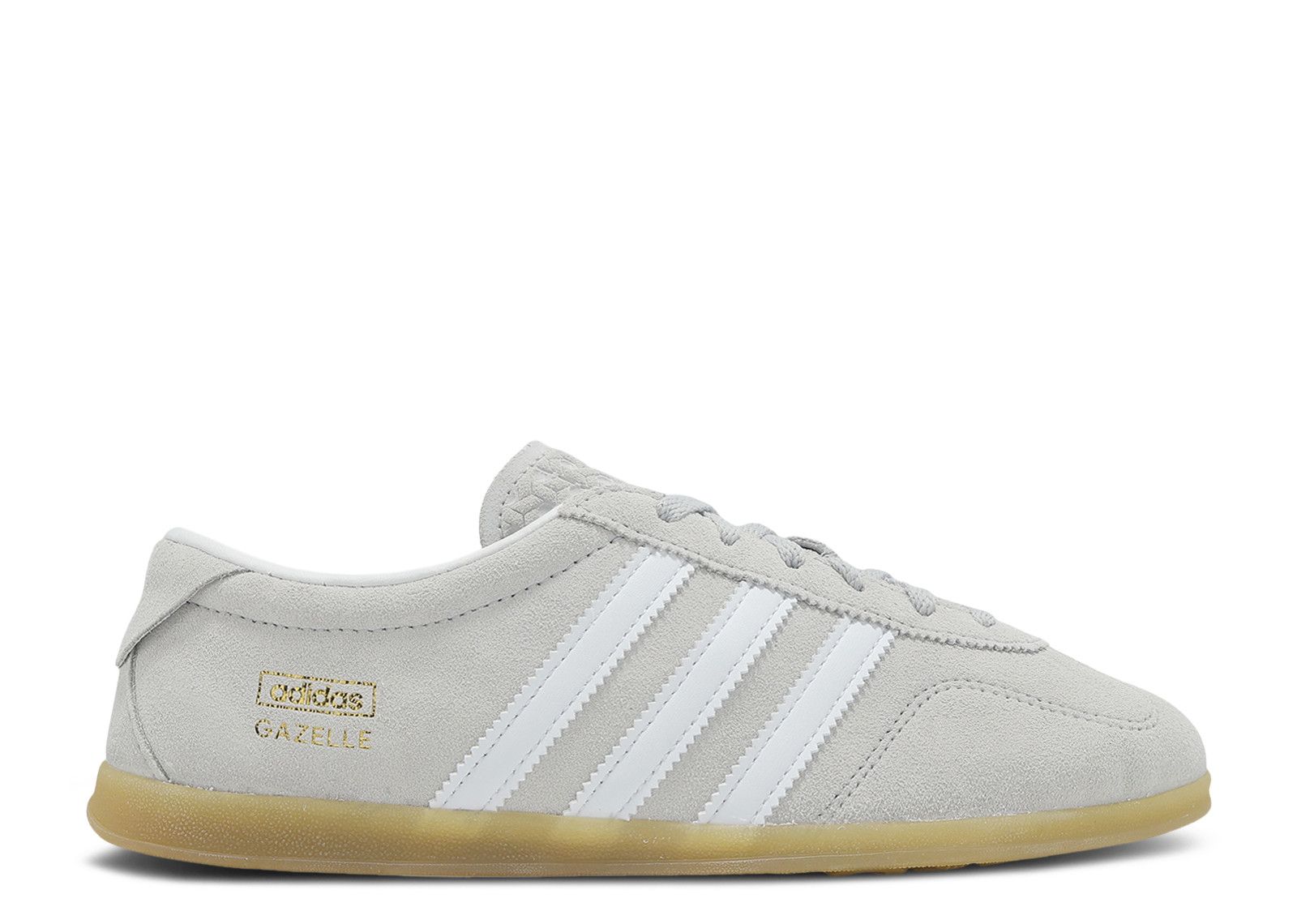 adidas Womens Grey White Gum Gazelle Lo Pro Suede Trainers 8.5