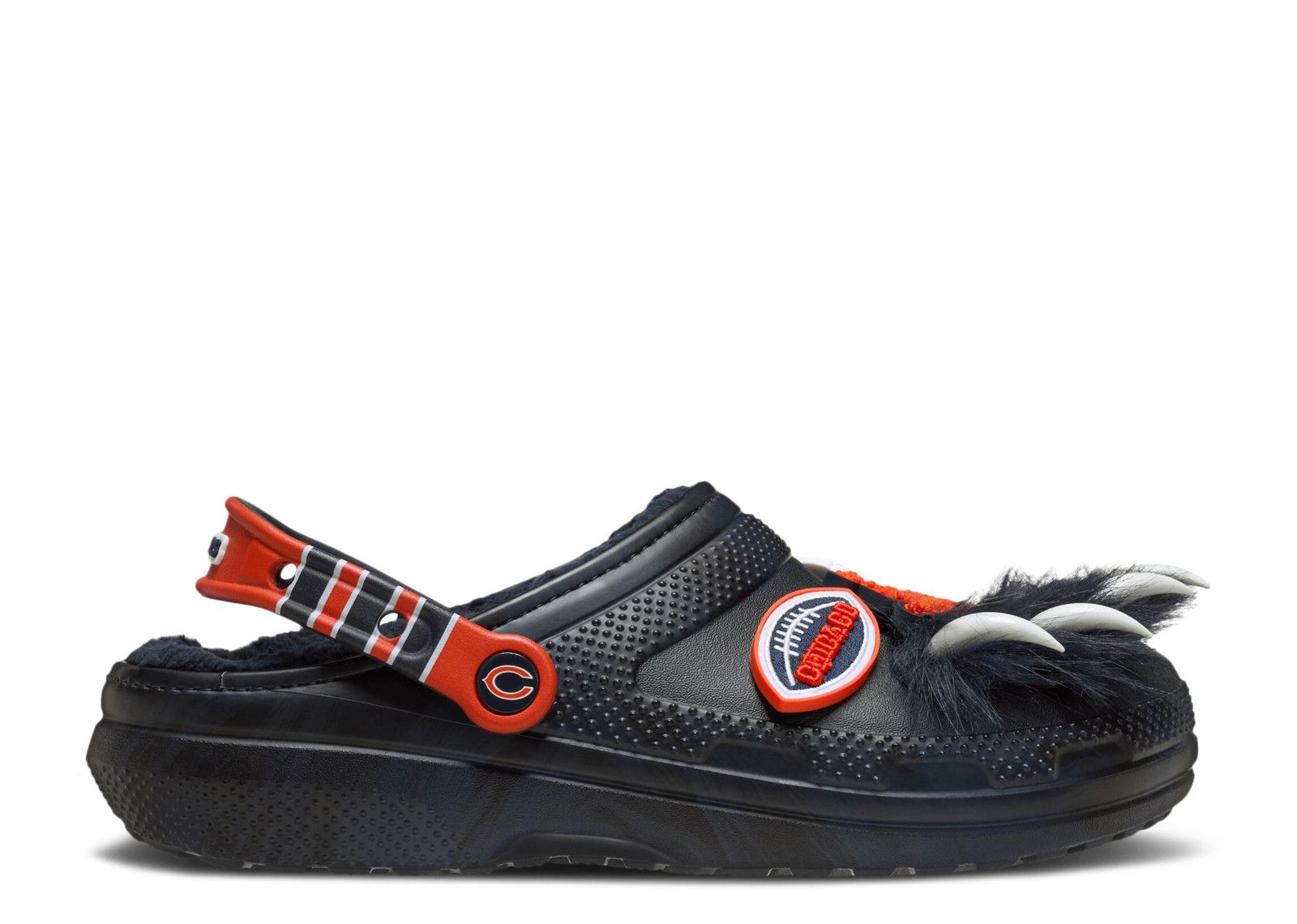 NFL Chicago Bears Crocs Size 10 mens/12 womens NFL Bears crocs white navy bear down fan art Chicago clogs  main image 4