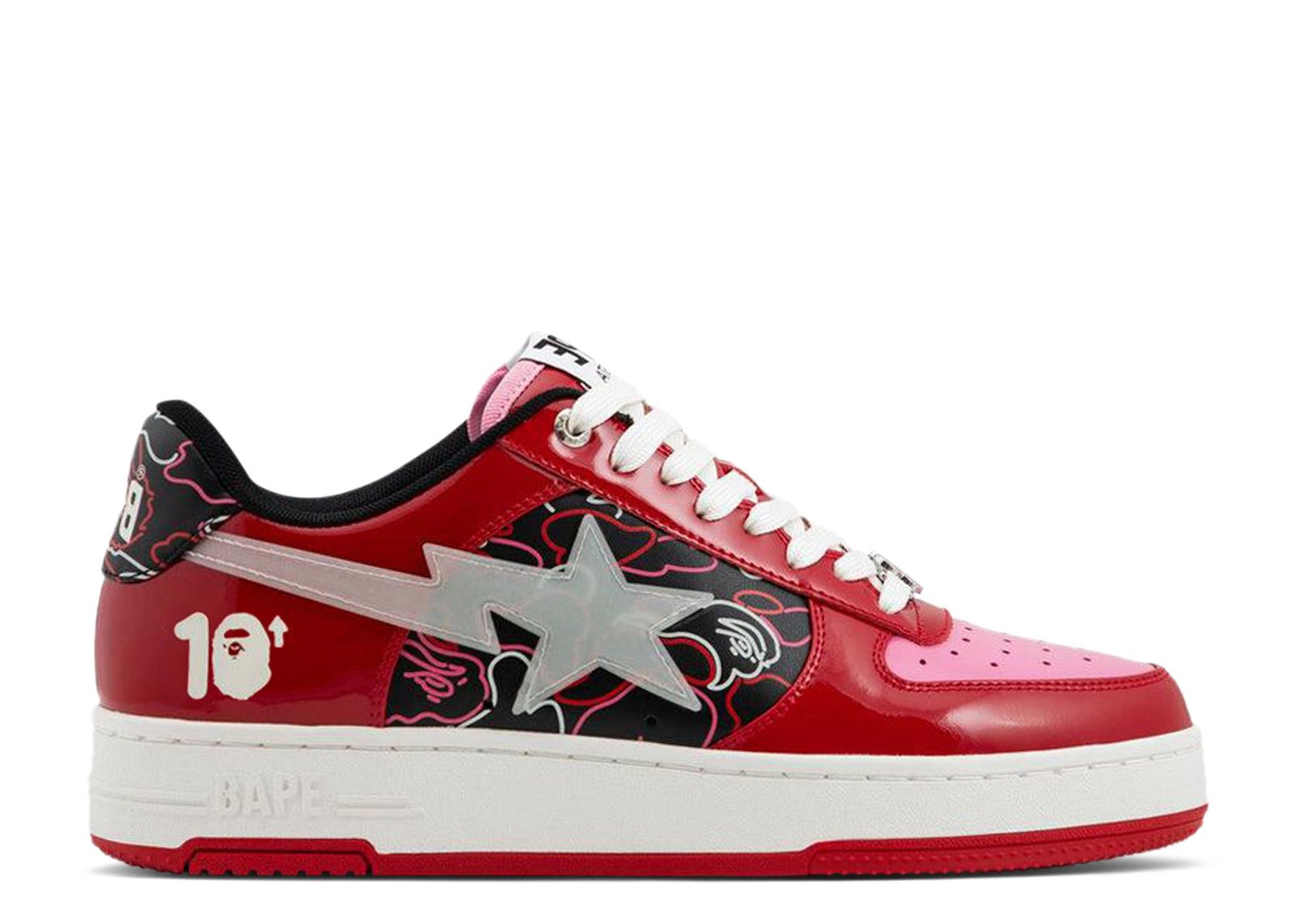 88Rising X Bapesta #2 'Glow In The Dark Pack Red' - BAPE