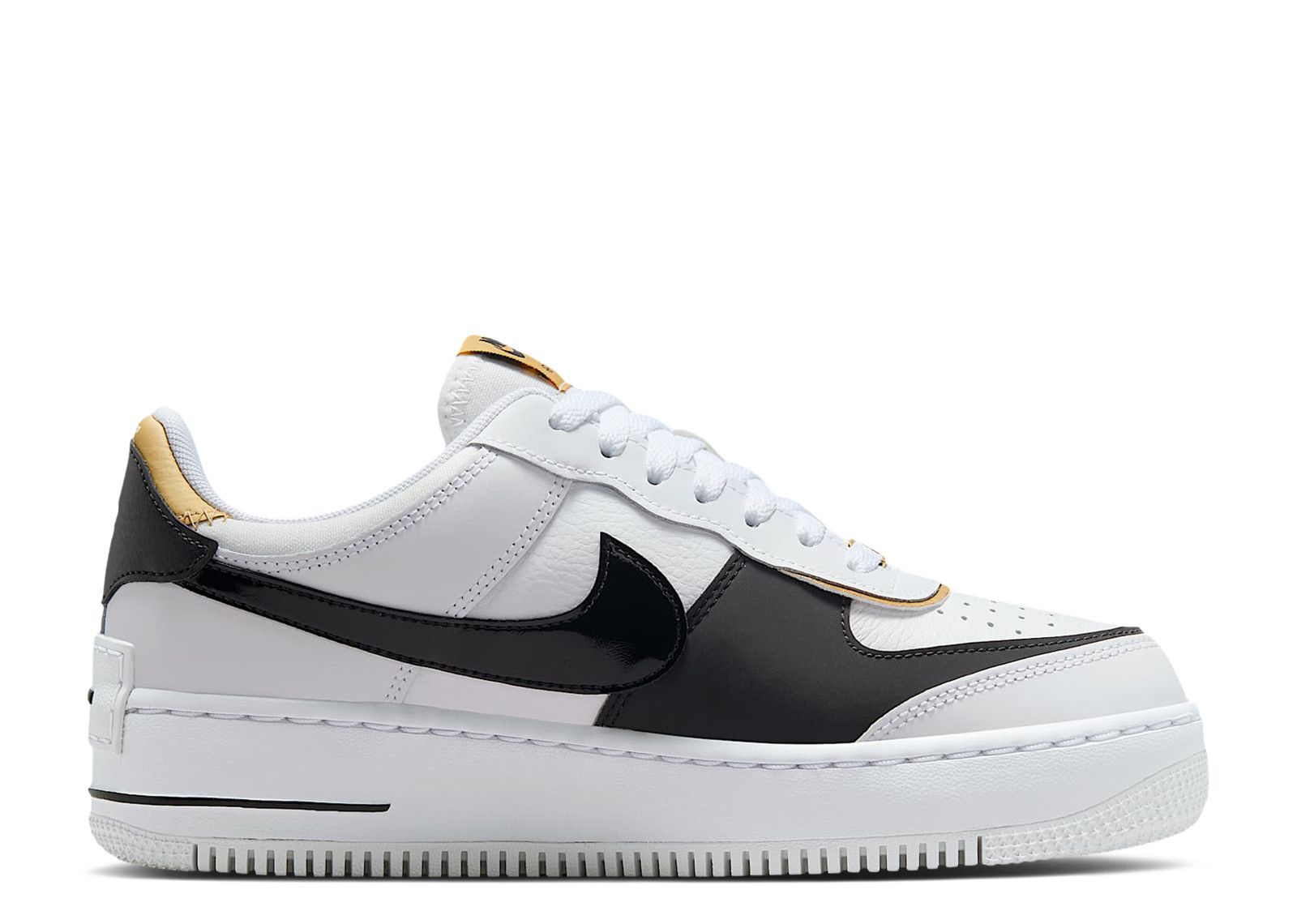 Wmns Air Force 1 Shadow 'White Black Metallic Gold' - Nike