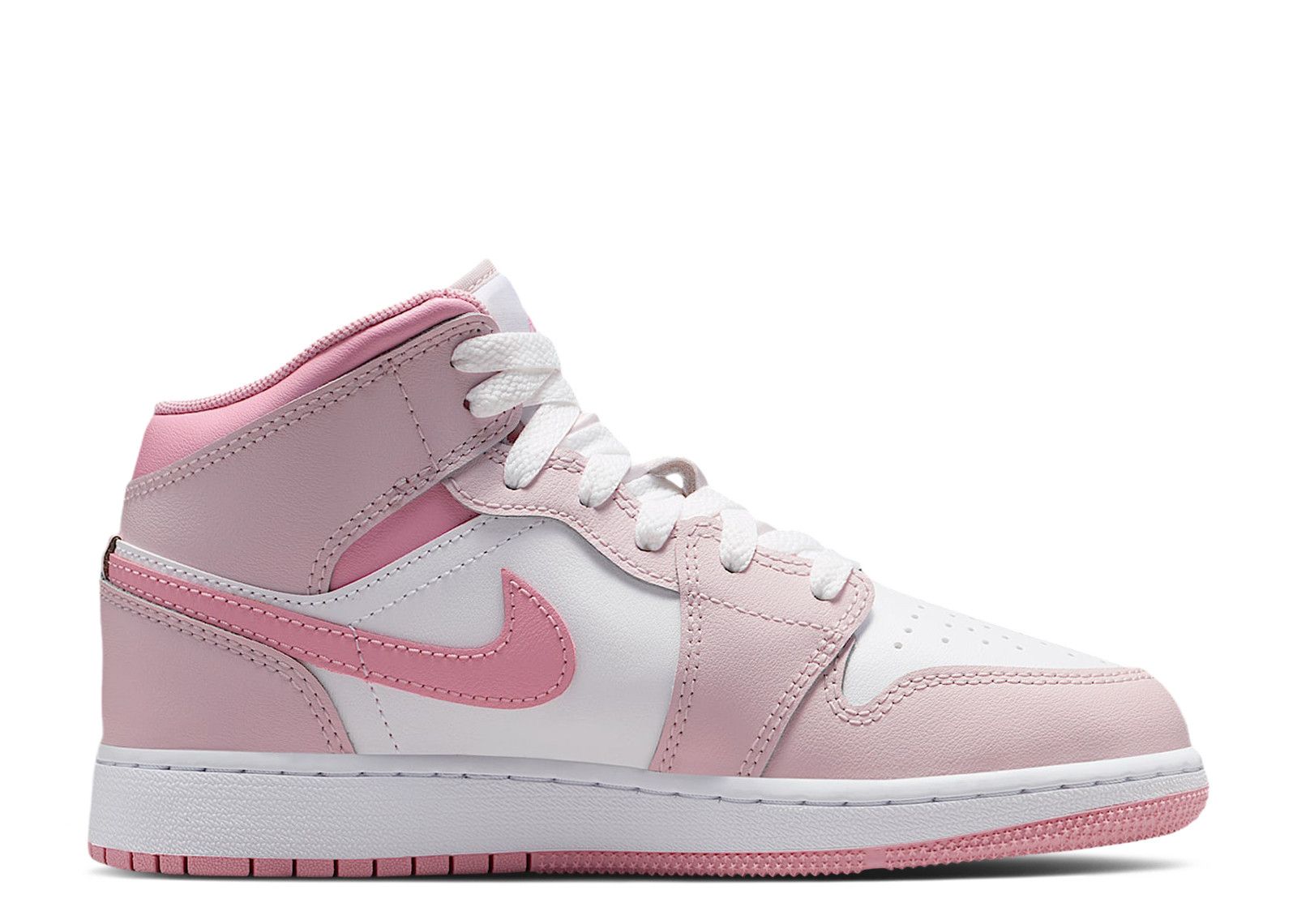 225-25AIR JORDAN 1 MID GS　DQ8423-600 Jordan 1 Mid GS 'Pearl Pink White' - Air Jordan - DQ8423 600