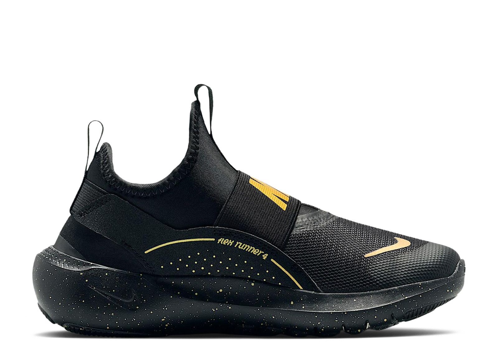 Nike Flex Runner 4 GS 'Black Metallic Gold'