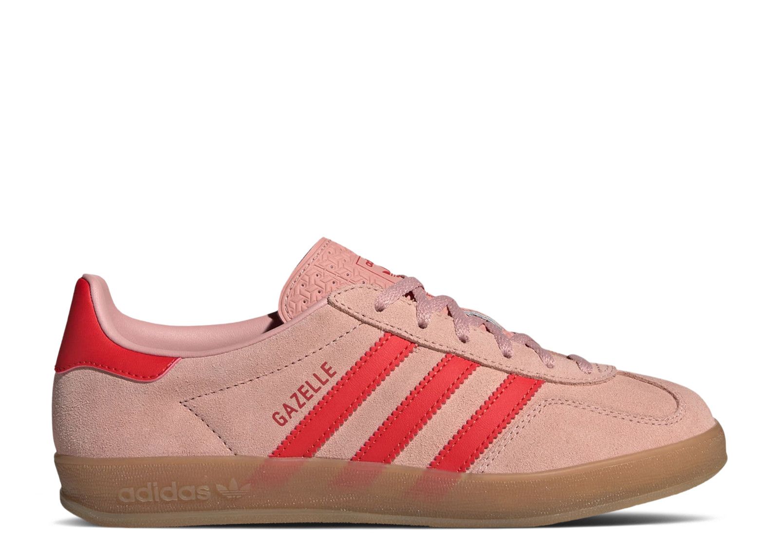 adidas gazelle silver green womens adidas Gazelle Indoor Shoes - Women's - Wonder Mauve / Red / Gum main image 1