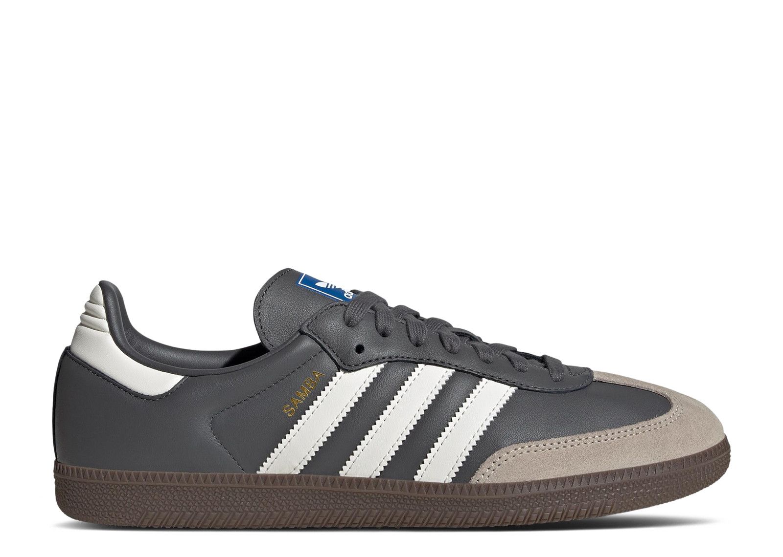 adidas Samba OG Shoes - Men's - Grey Five / White / Gum - 7