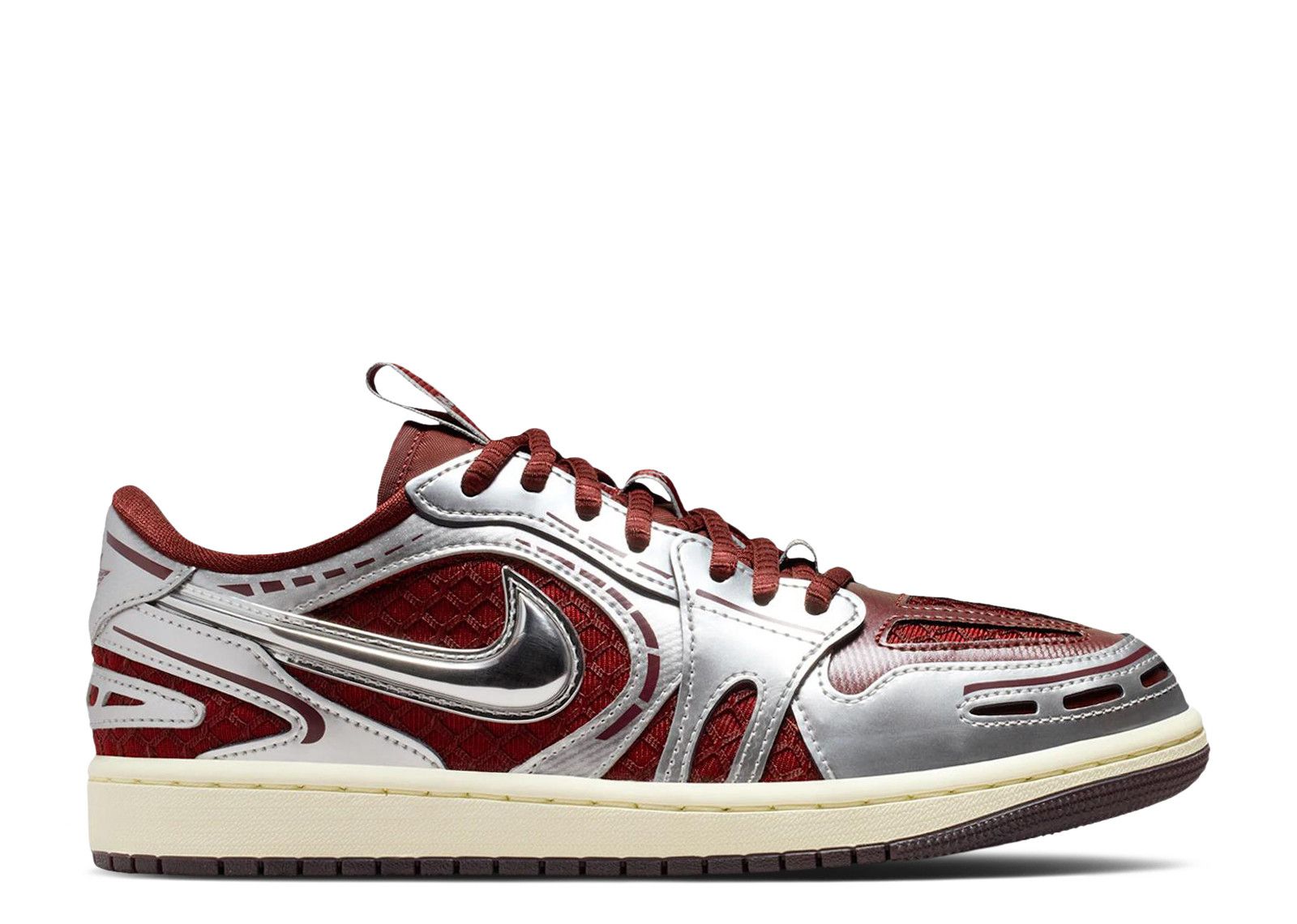 Wmns Jordan 1 Low Method of Make V3 'Dark Team Red Metallic Silver'