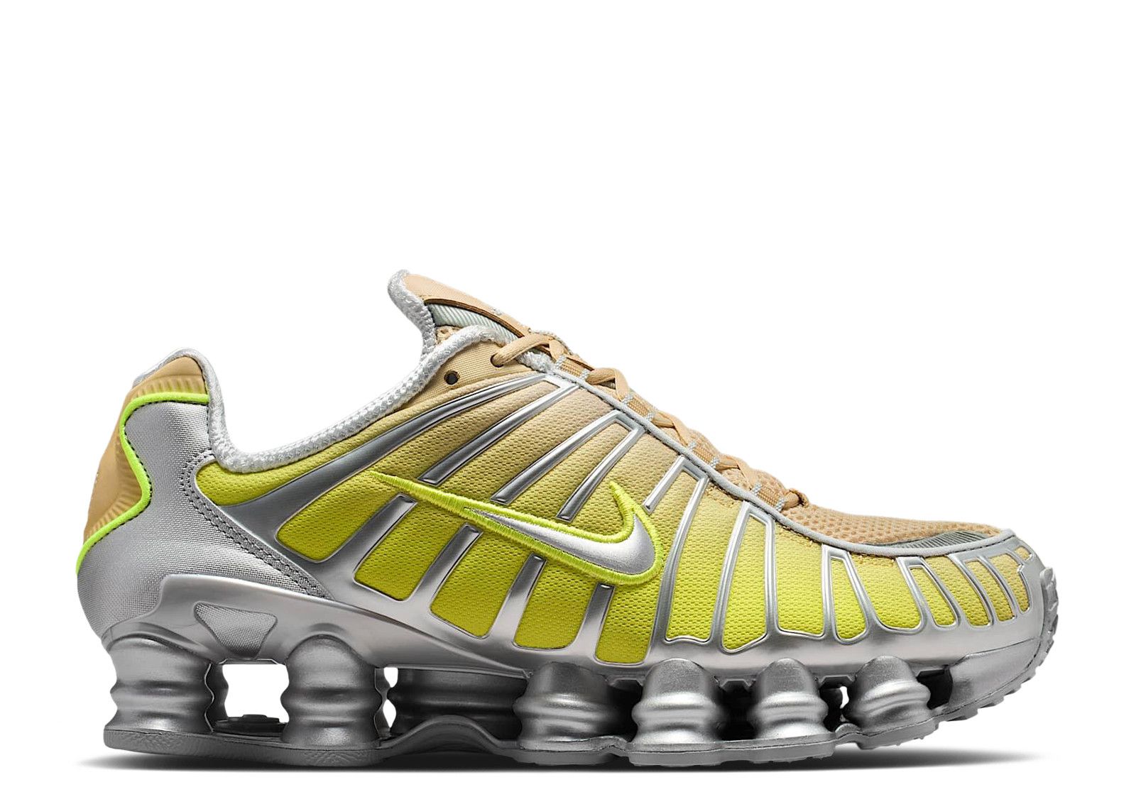 Nike Shox TL シルバー/イエロー スニーカー Nike Wmns Shox TL Fade 'Team Gold/Metallic Silver/Pure Platinum