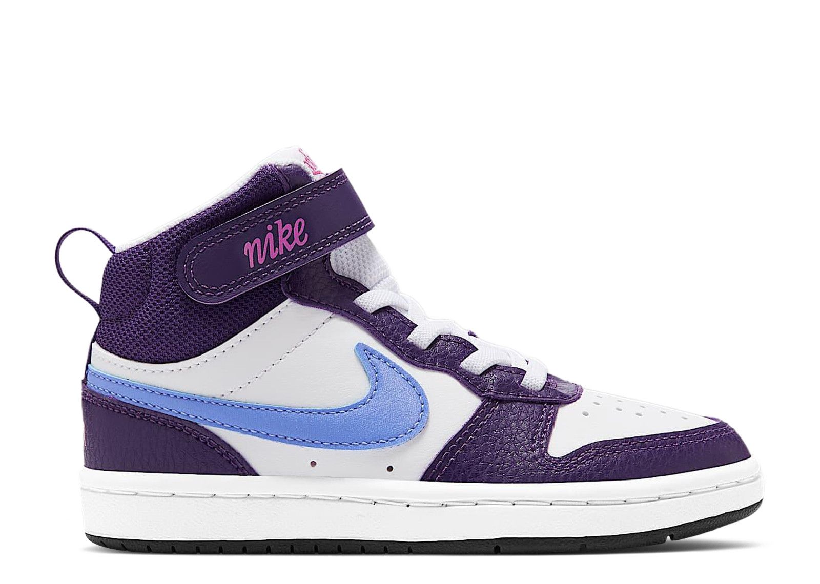 Nike Court Borough Mid 2 PS 'White/Eggplant/Active Fuchsia/Royal Pulse'