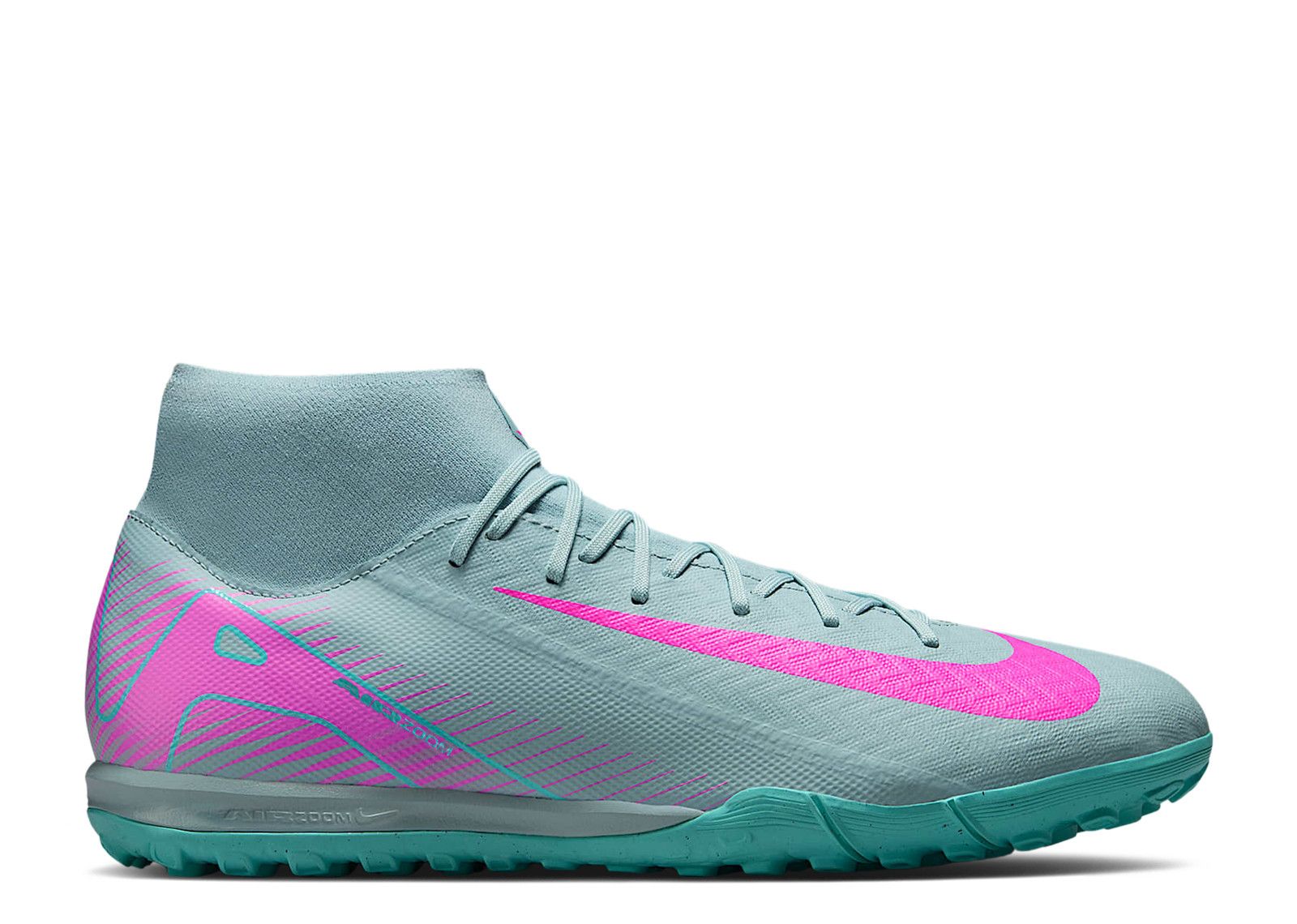 Nike Zoom Mercurial Superfly 10 Academy Ocean Cube/Pink Blast FQ8331-301 Nike Mercurial Superfly 10 Academy TF High-Top Soccer Shoes  main image 4