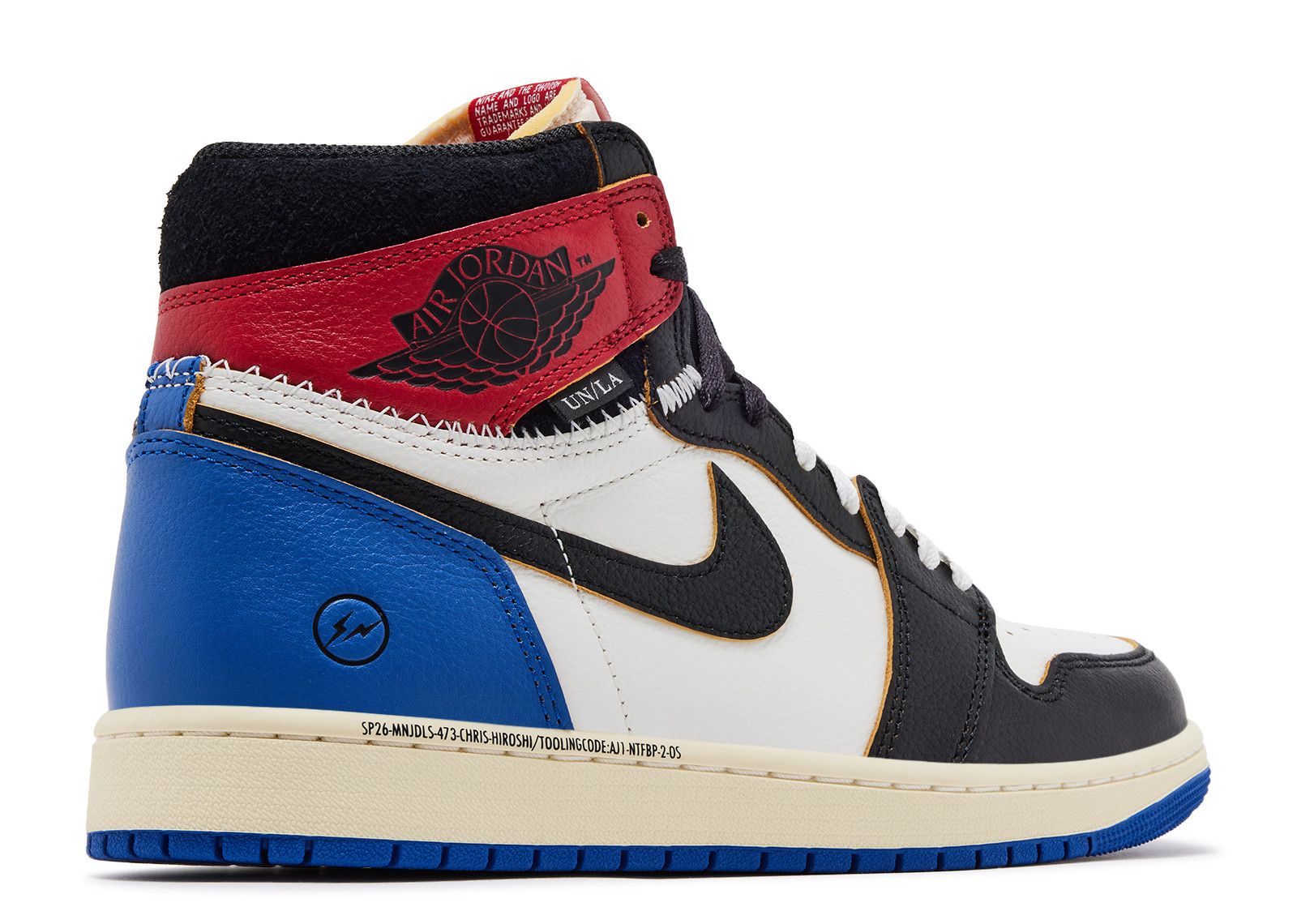 Fragment Design x Union LA x Jordan 1 Retro High OG 'Varsity Red Sport Royal'