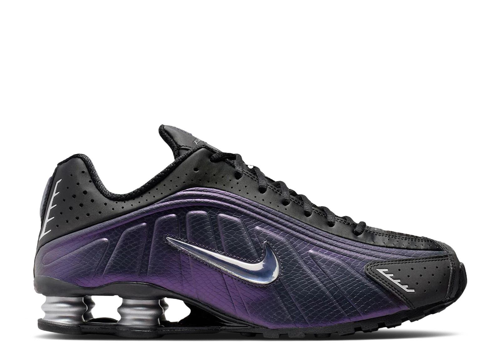 Nike Shox R4 'Black Metallic Silver Purple Dynasty'