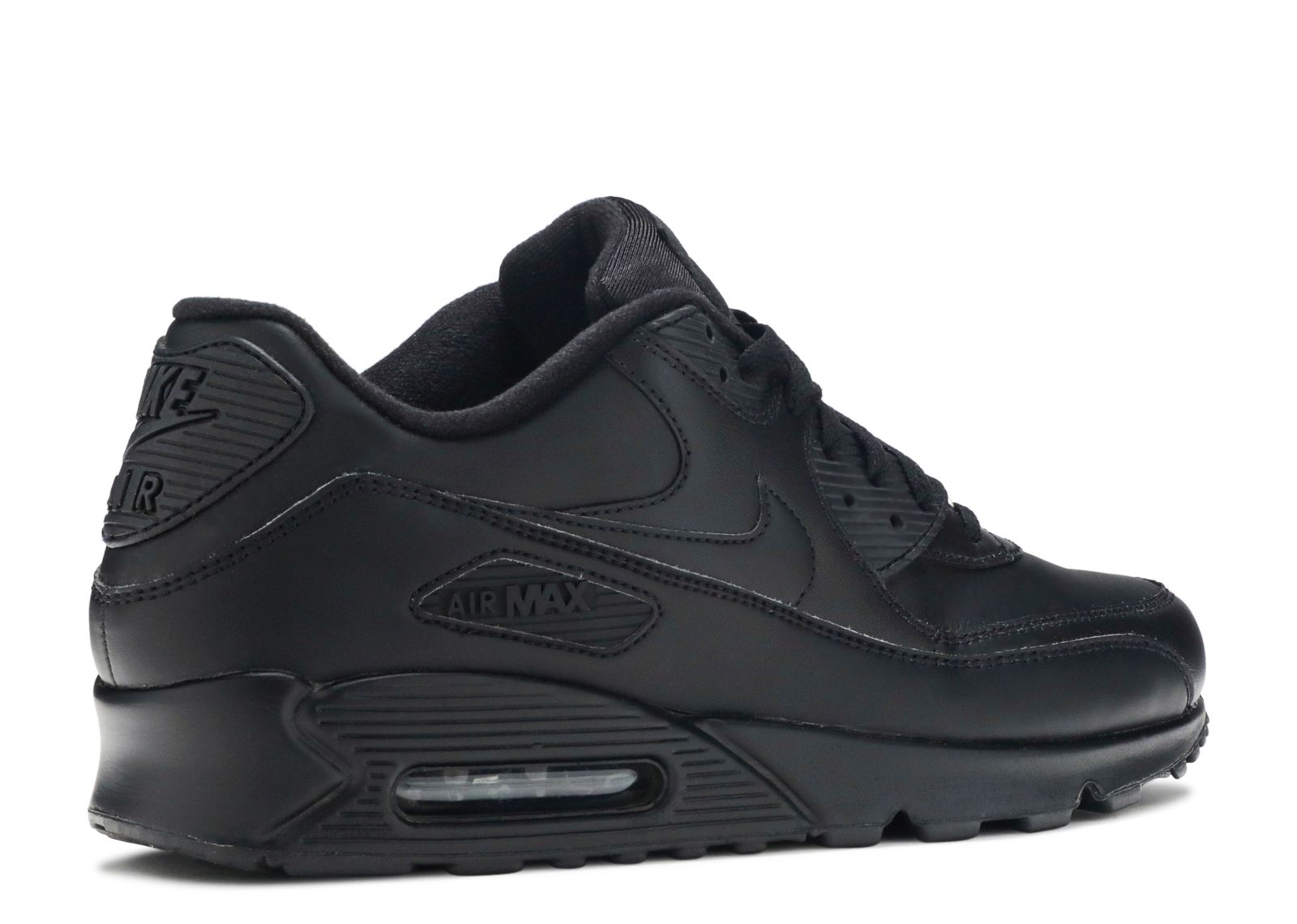 Air Max 90 Leather 'Black' - Nike - 302519 001 - black/black | Flight ...