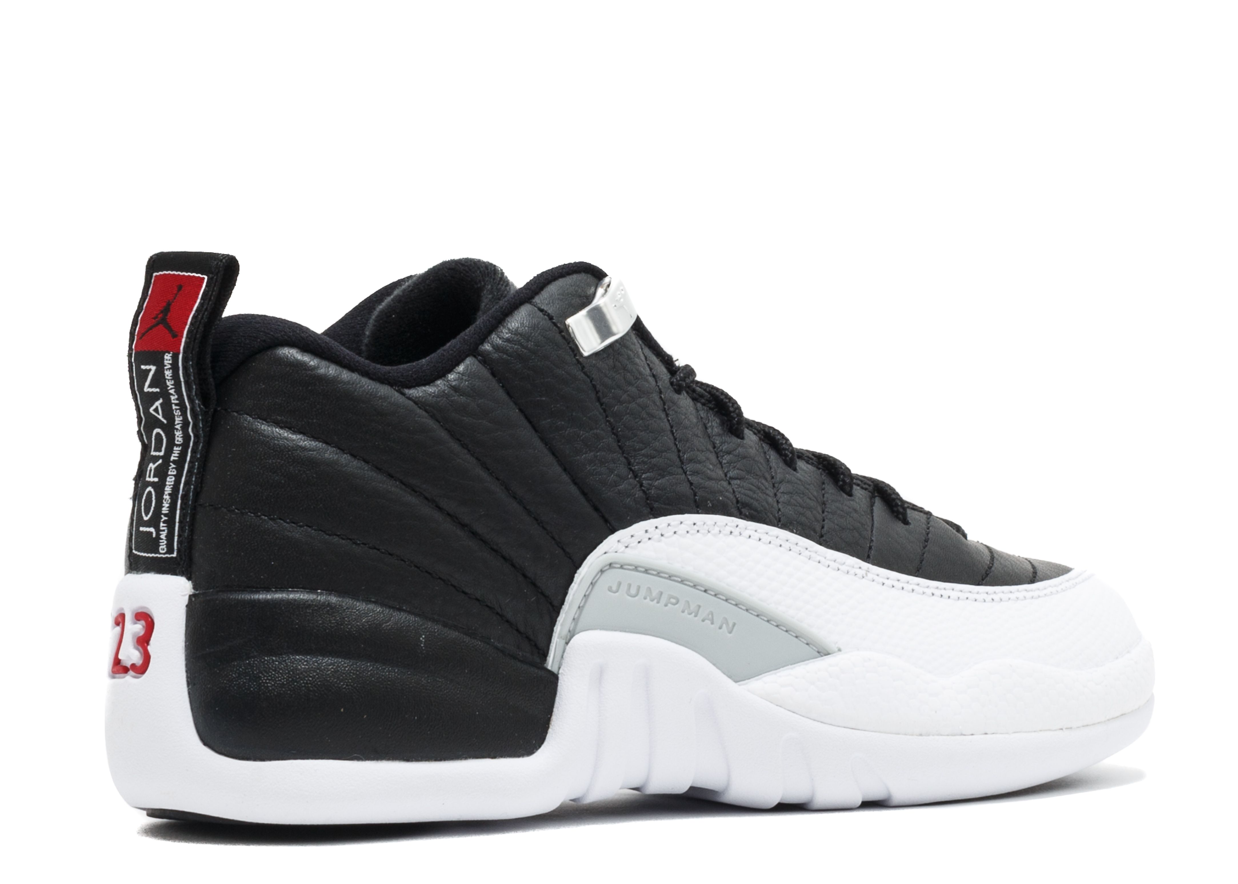 jordan 12 low black and white