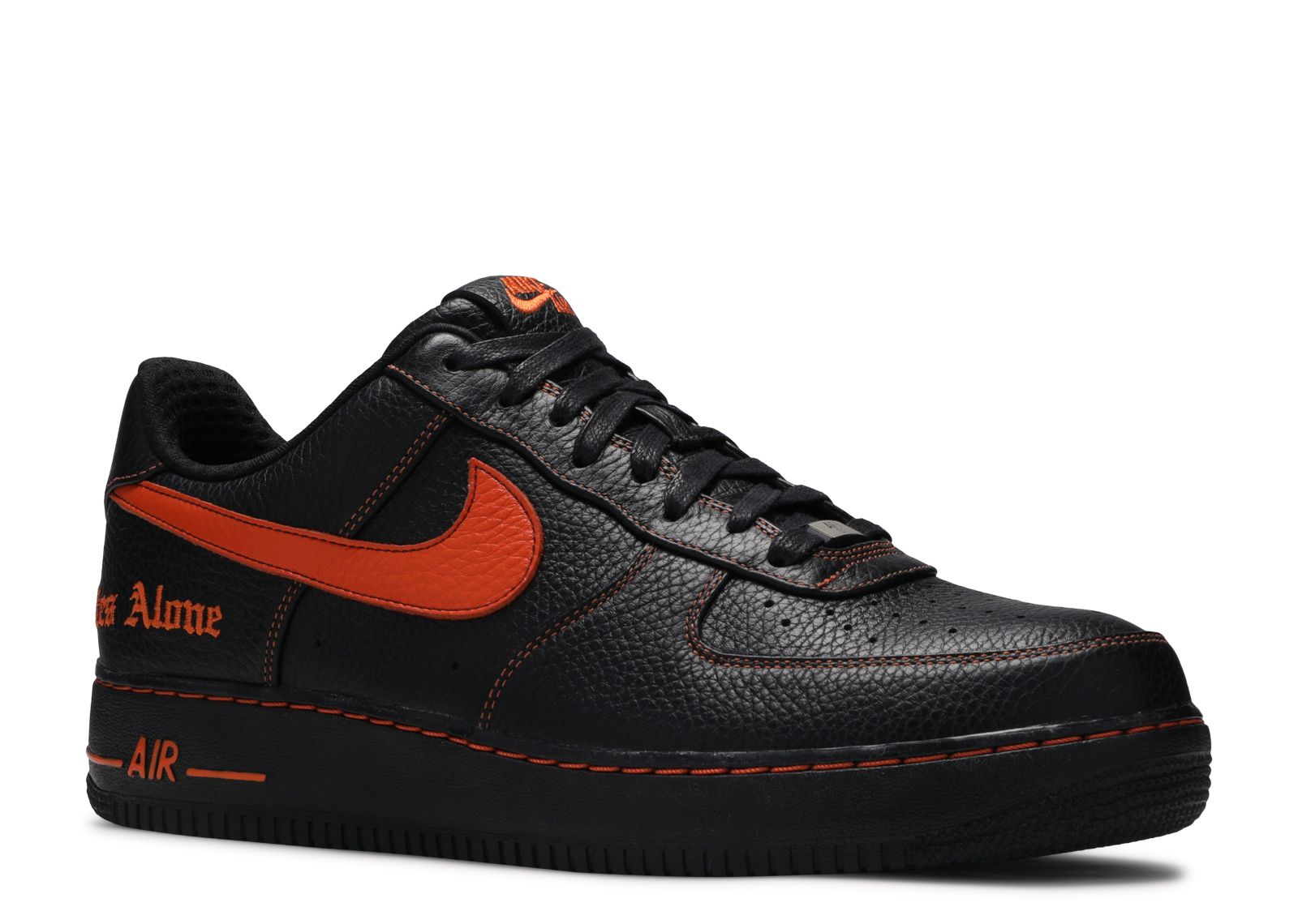 black air forces with orange