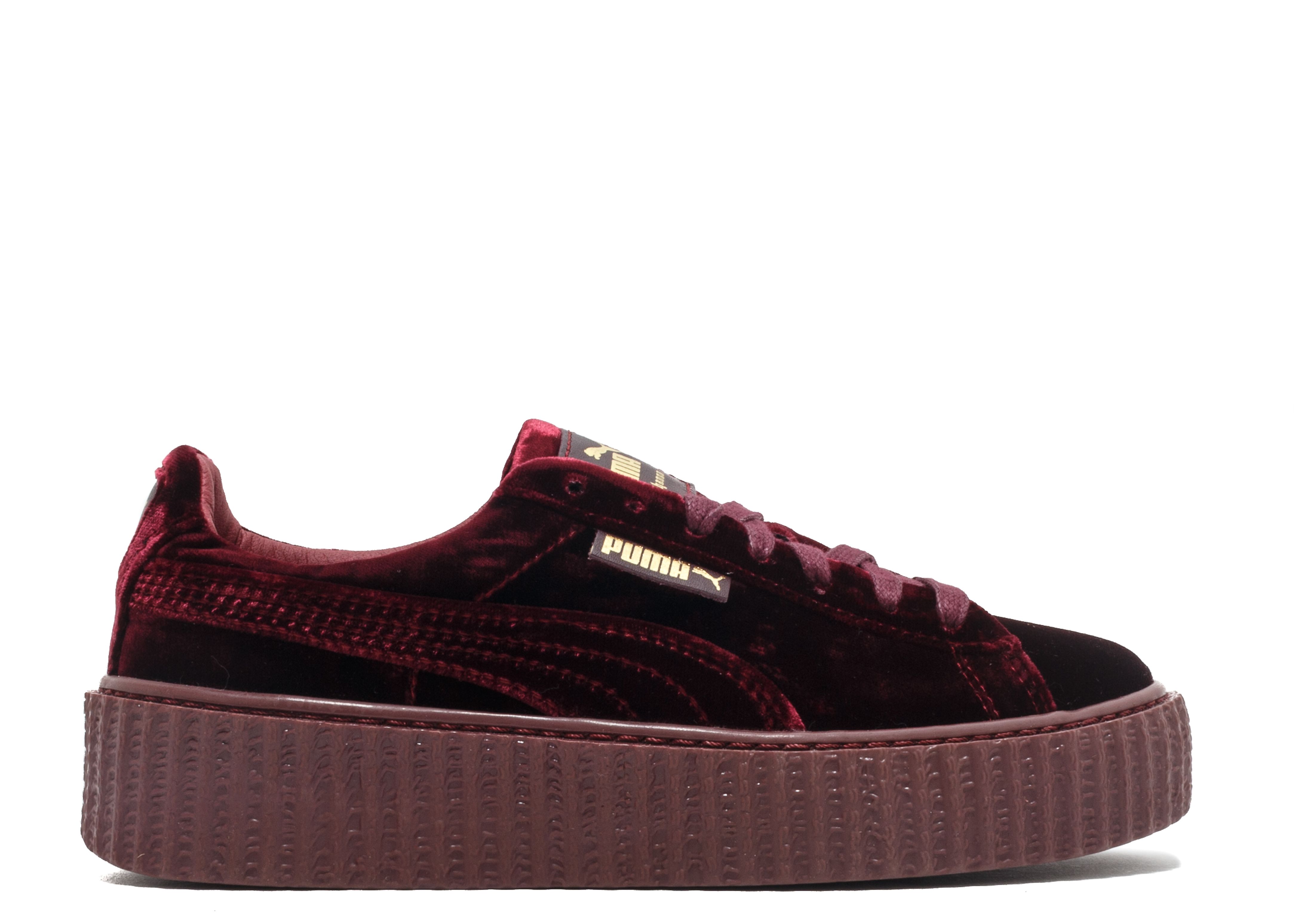 burgundy high top pumas