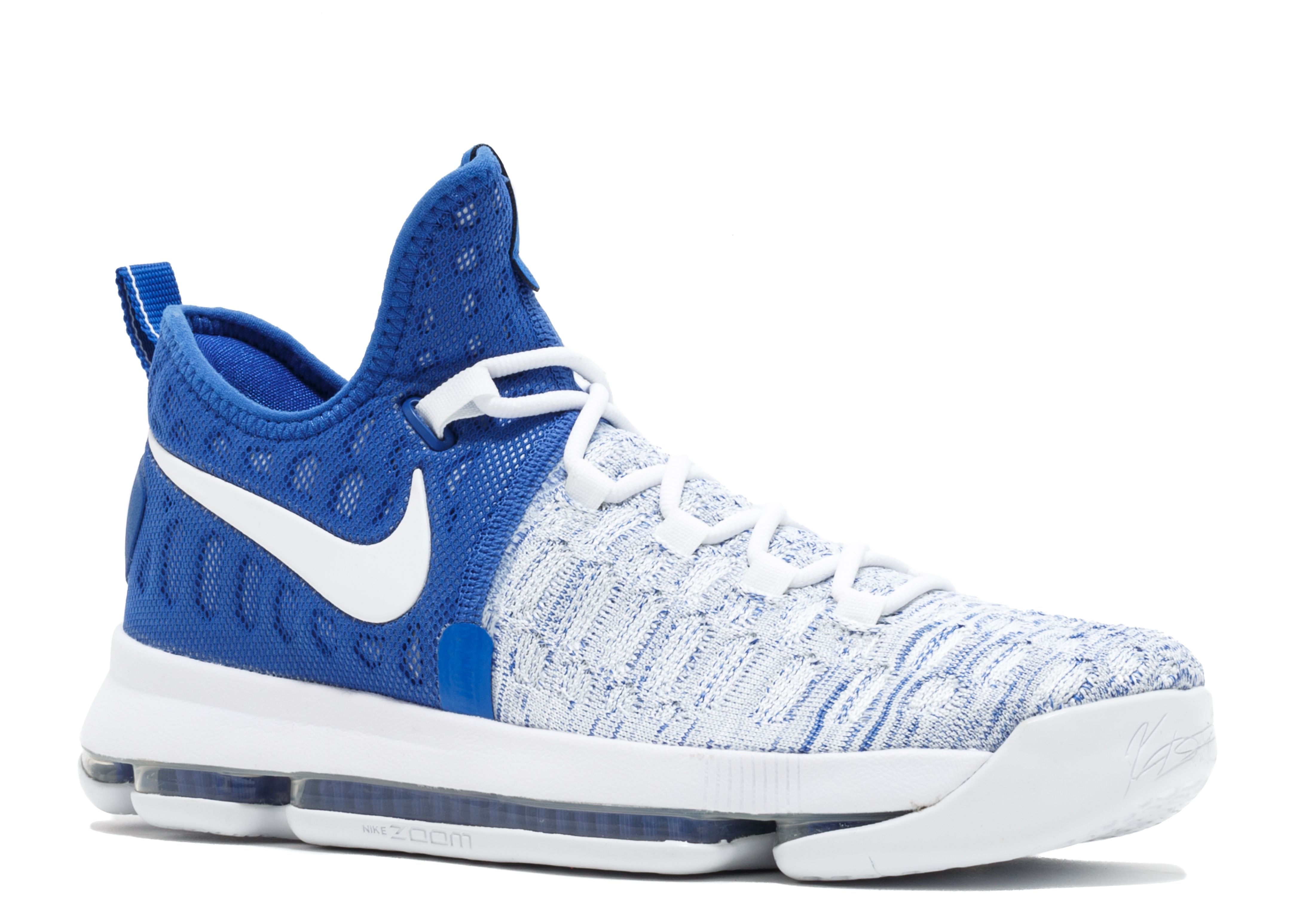 kd shoes white and blue
