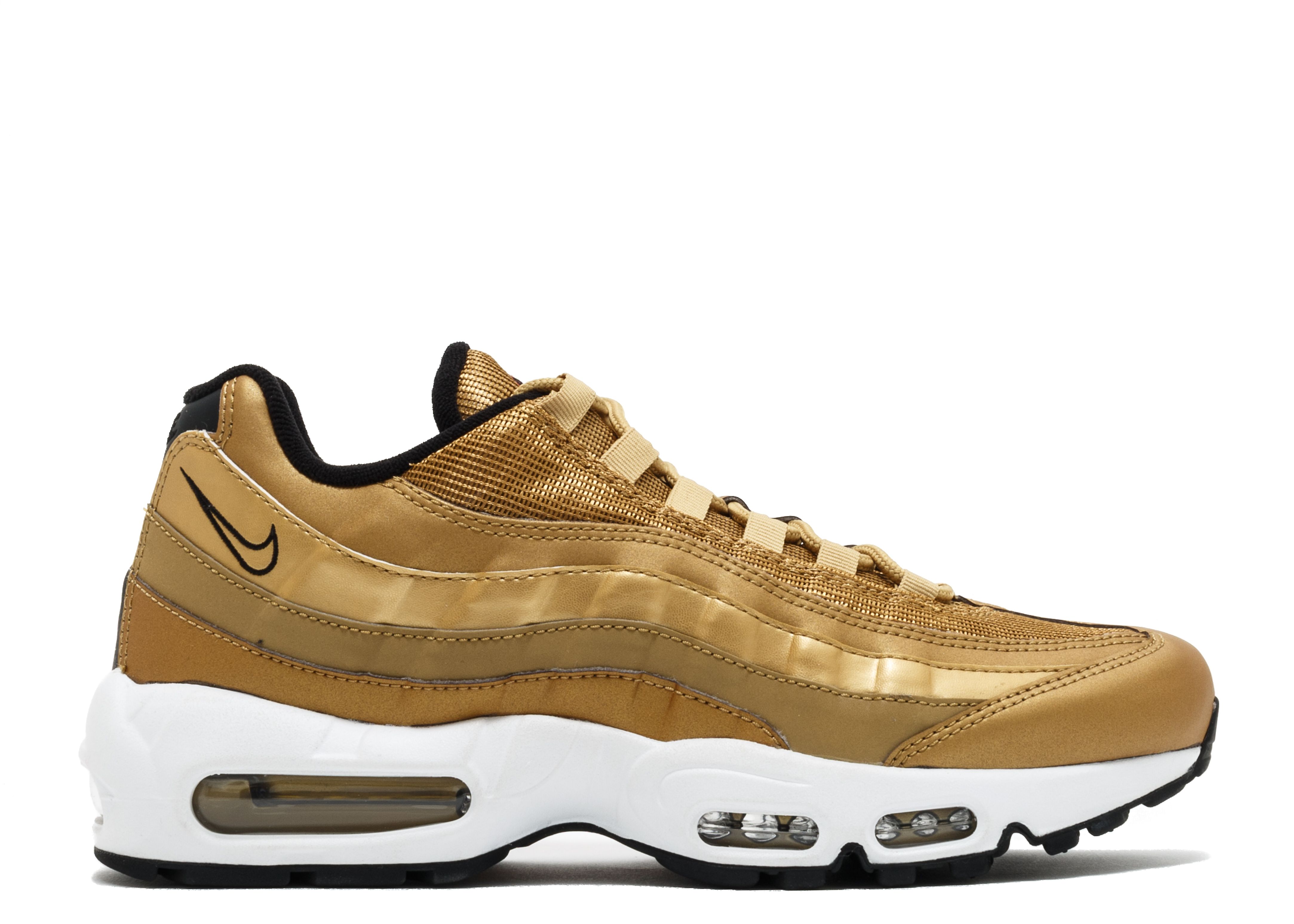nike air max 95 gold and white