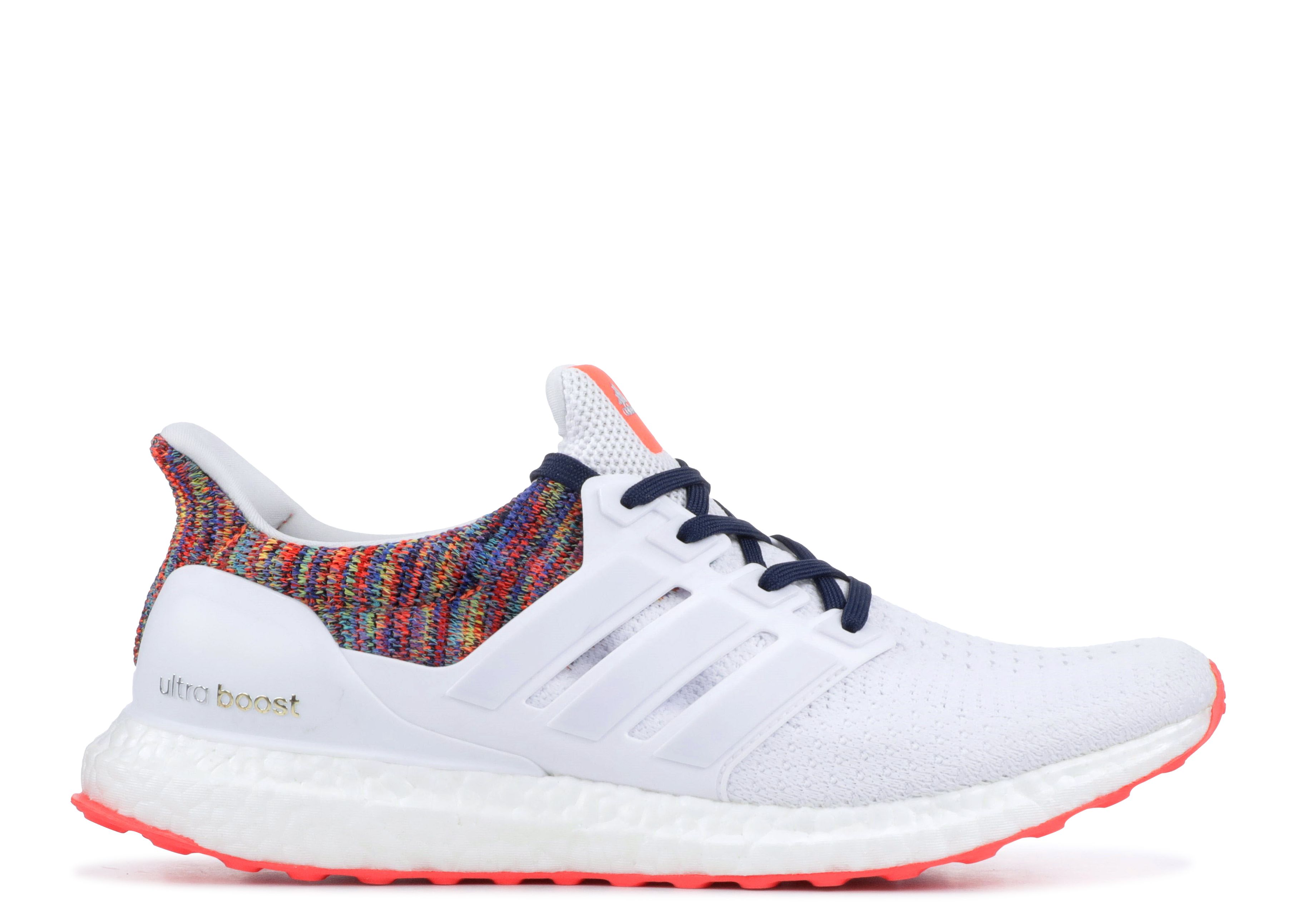 adidas ultra boost white with rainbow