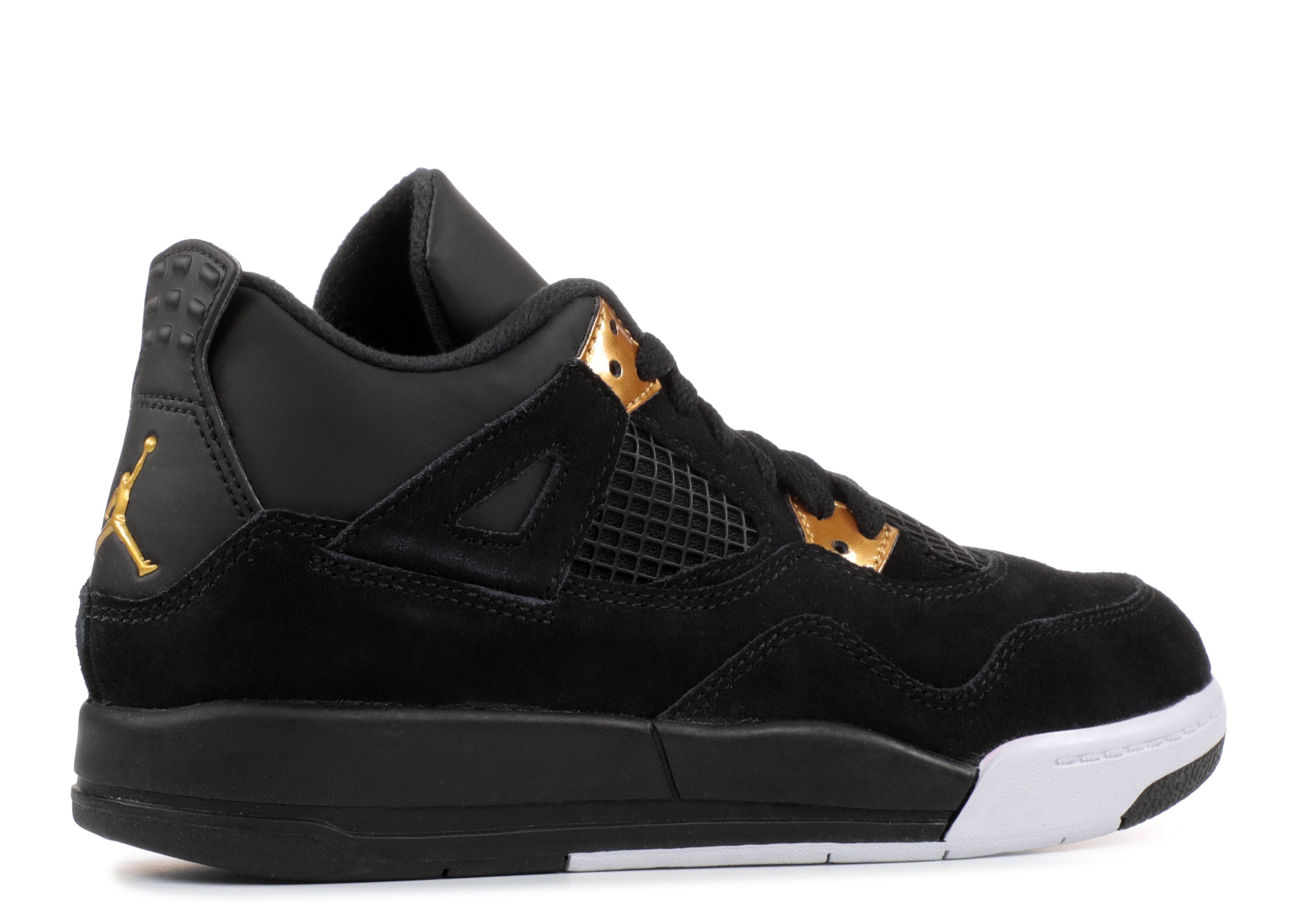 jordan 4 black white gold