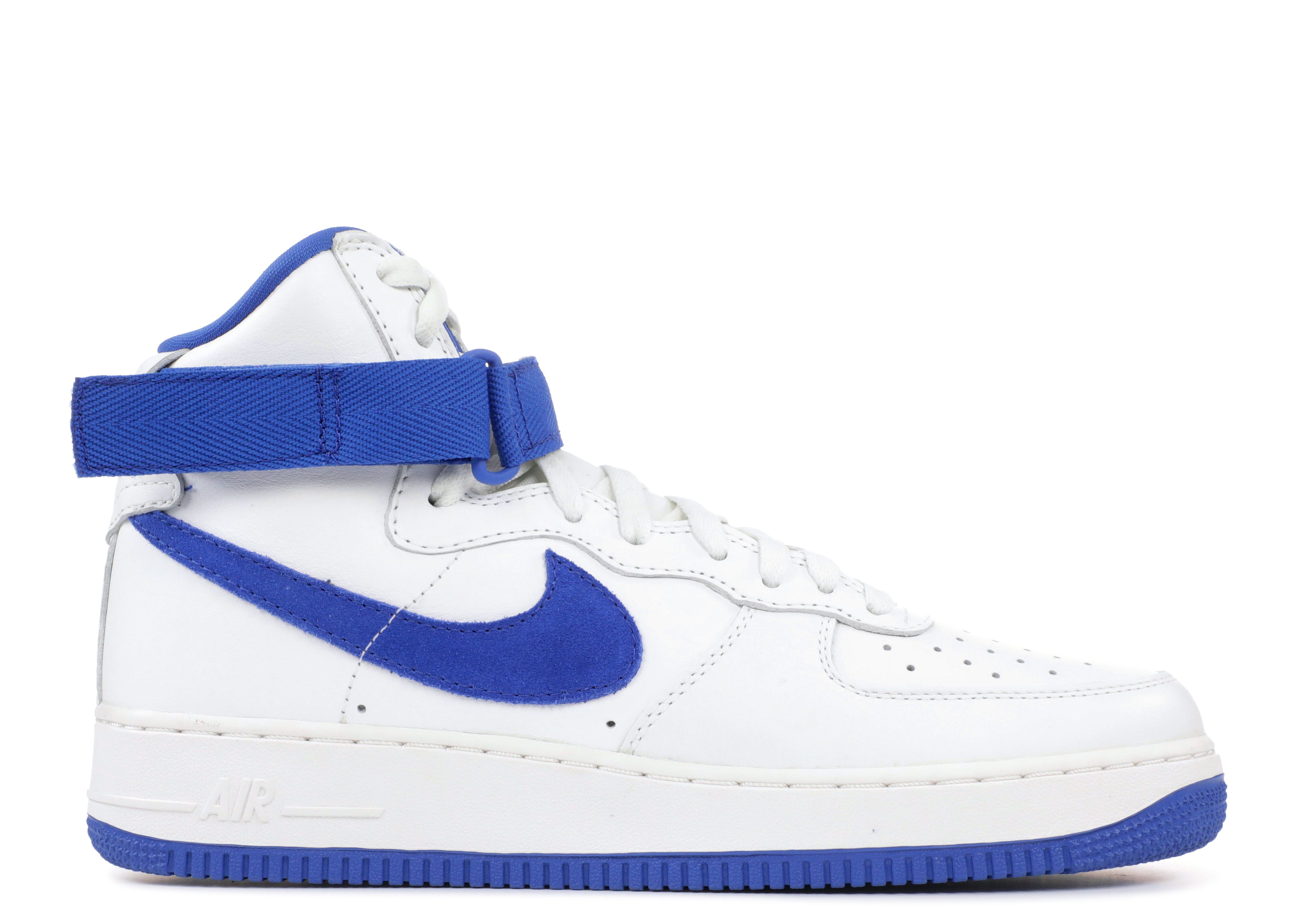 white and royal blue air force 1