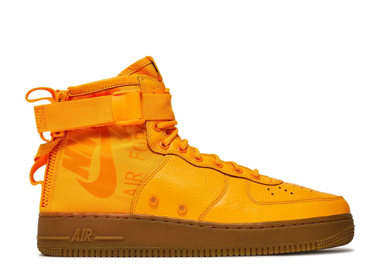 yellow and orange air force ones